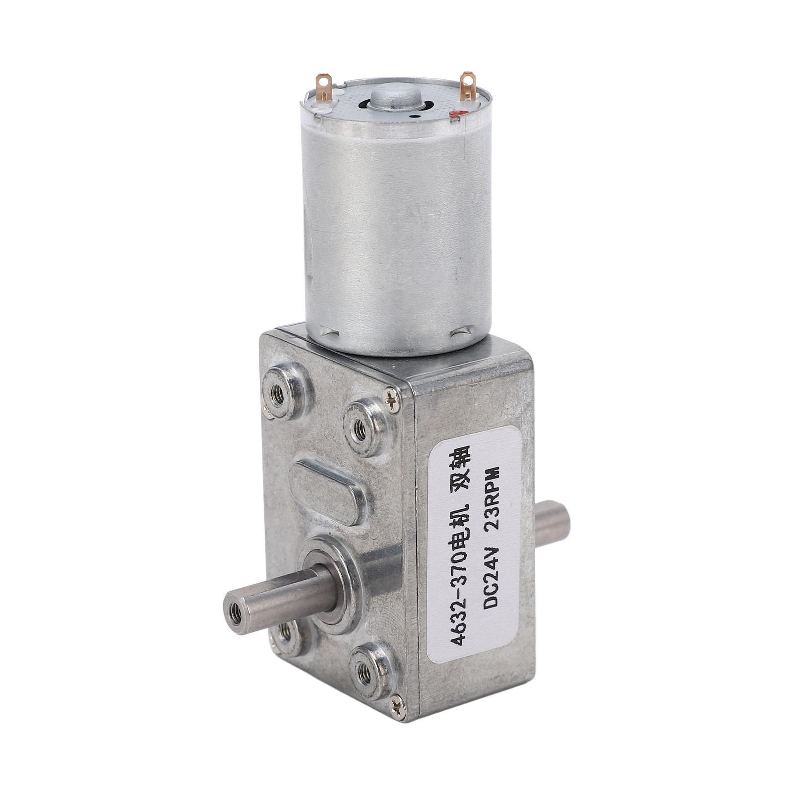 Dc-schneckengetriebemotor 4632 370 Aluminium Messing Doppelwelle Mini-turbinen-schneckenmotor Für Elektrolüfter Dc24v 23rpm