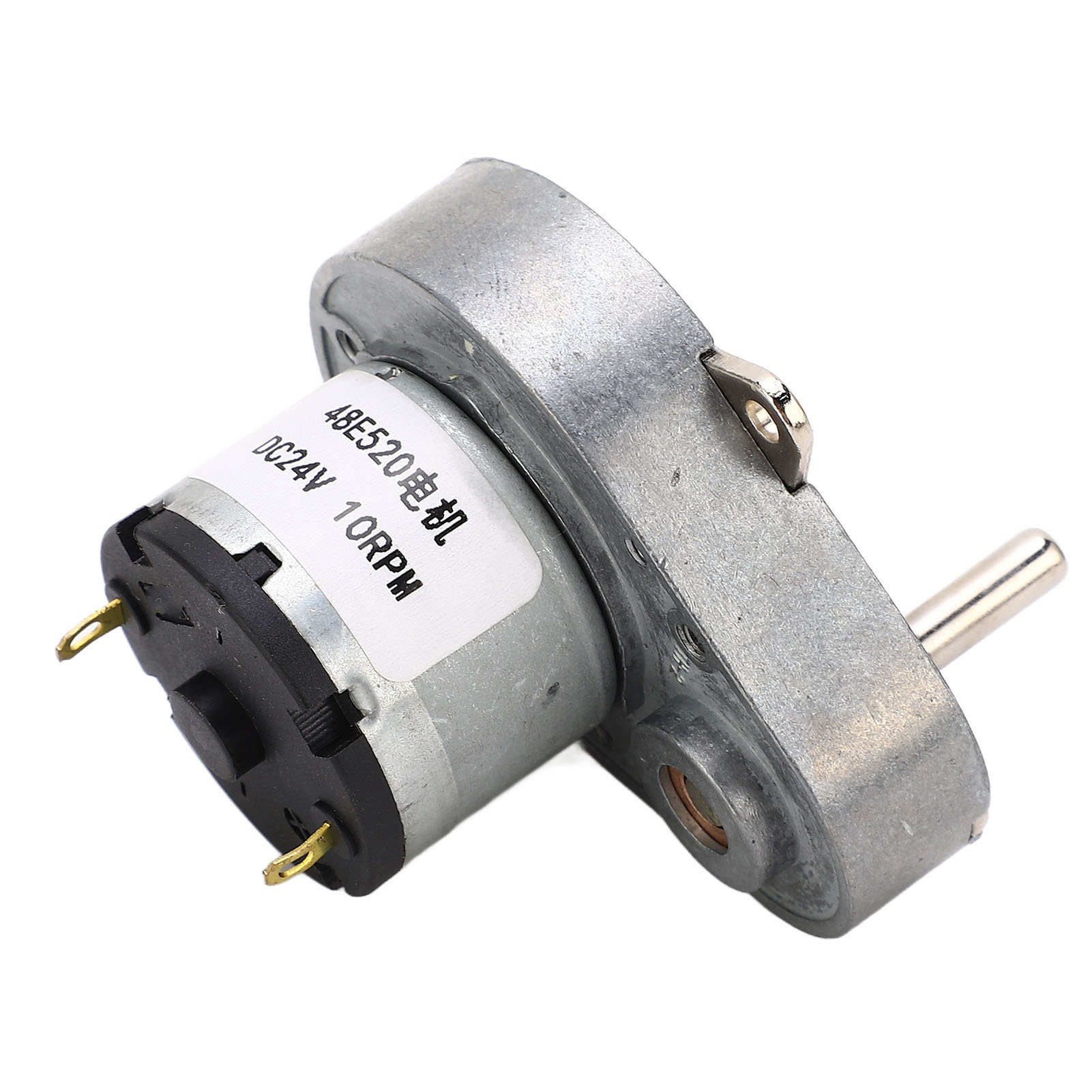 24-v-gleichstrom-getriebemotor Aus Aluminiumlegierung, Selbsthemmend, Drehzahlreduzierung, Messingspule 48e520, 10 U/min