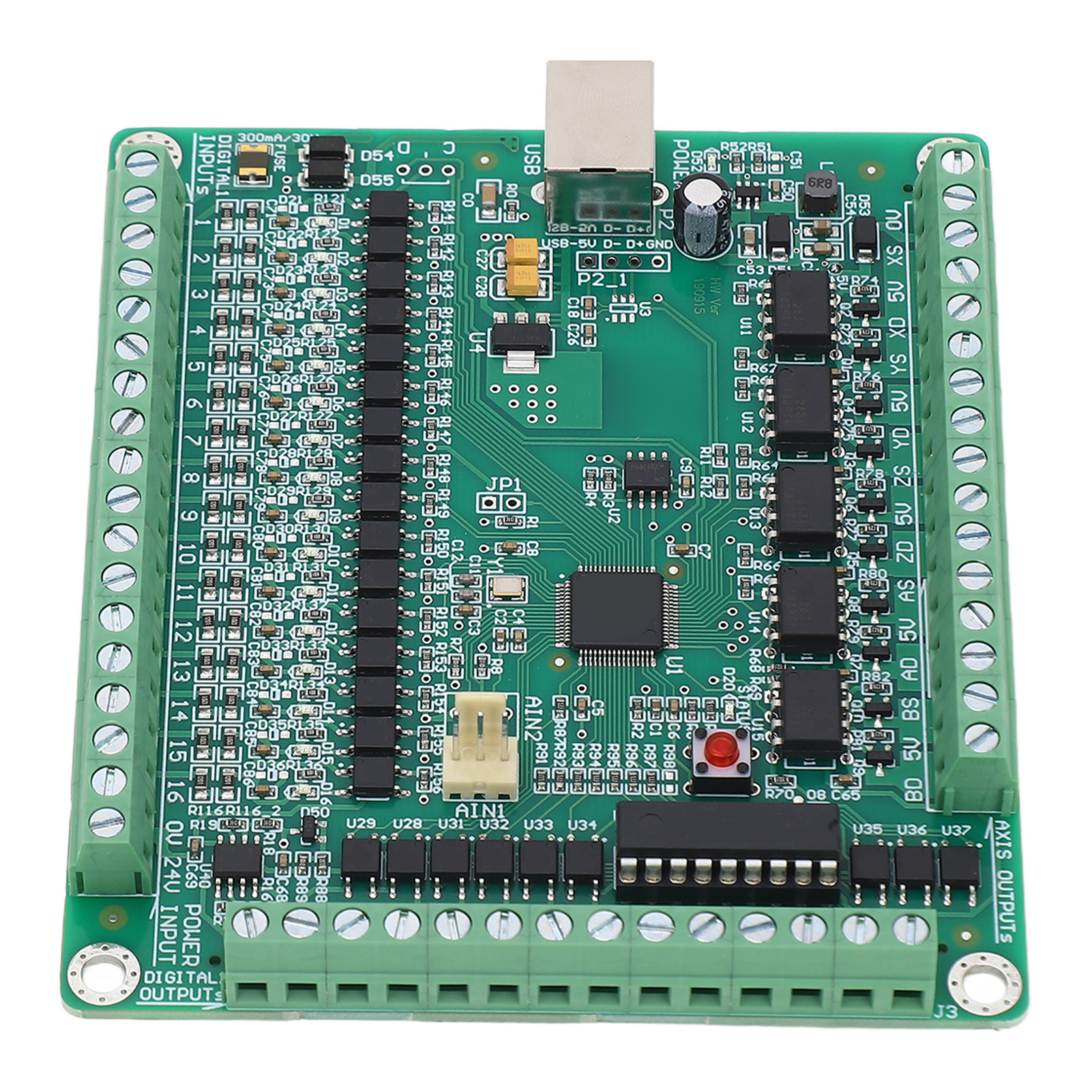 Usb-bewegungskarte 500 Khz Cnc 5-achsen Breakout-board Schrittmotorsteuerung Dc12–24 V