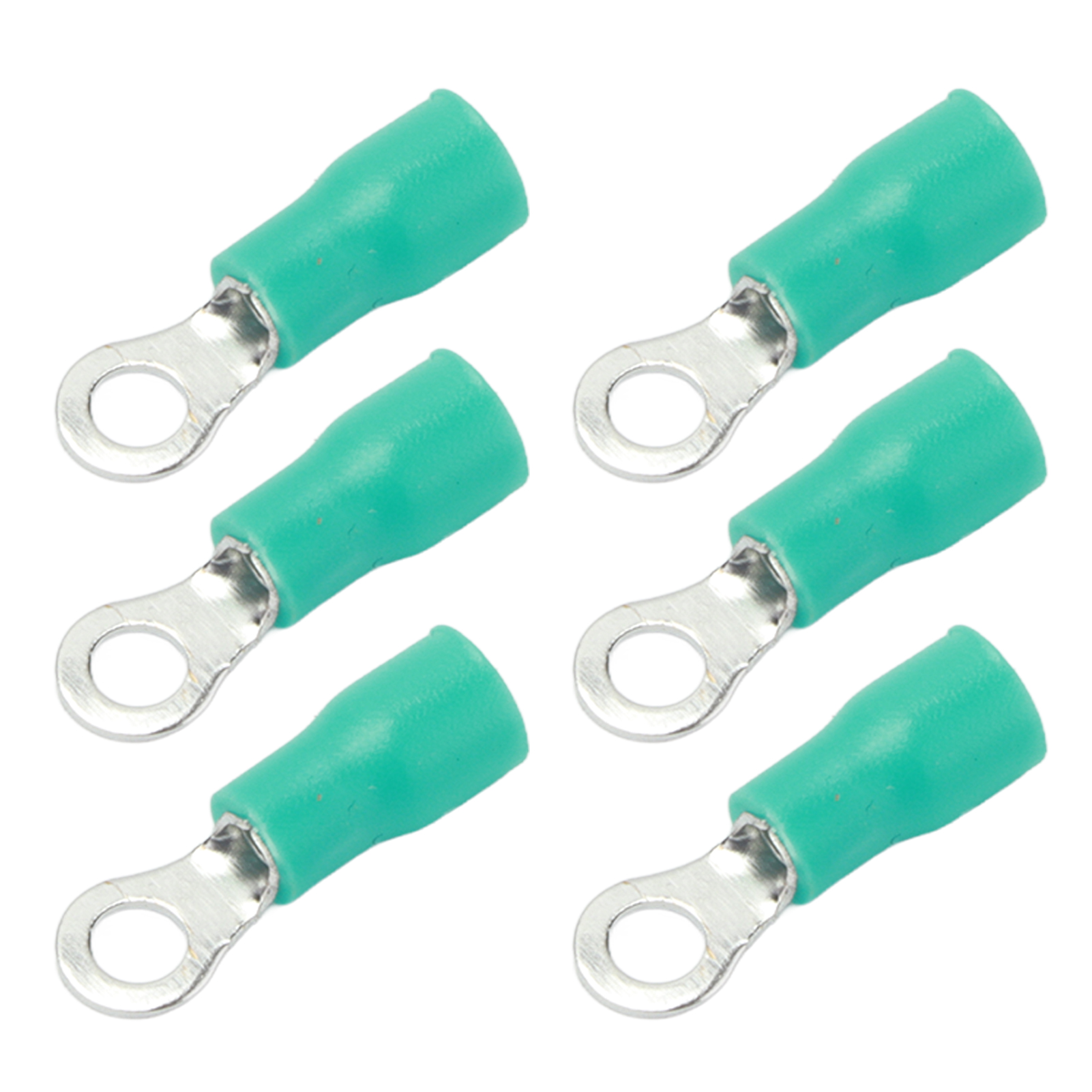 100 Stück Vorisolierte Ringkabelschuhe Aus Kupfer Und Pvc Für Maschinen, Awg 22–16rv1,25–3, Grün