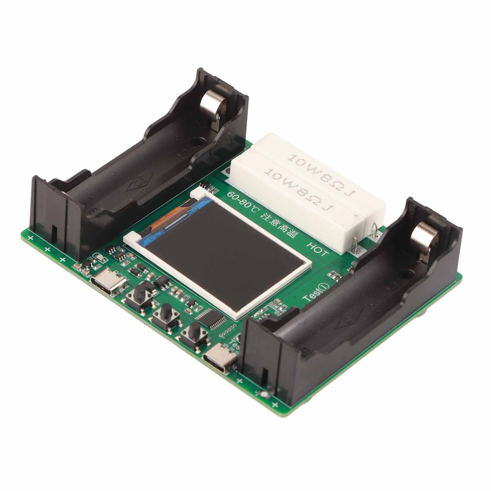 Batterie-innenwiderstandstester Mit 1,77-zoll-lcd-display, Einstellbaren Modi Und Kapazitätstest Für 18650-lithium-batterien (dc 5 V).