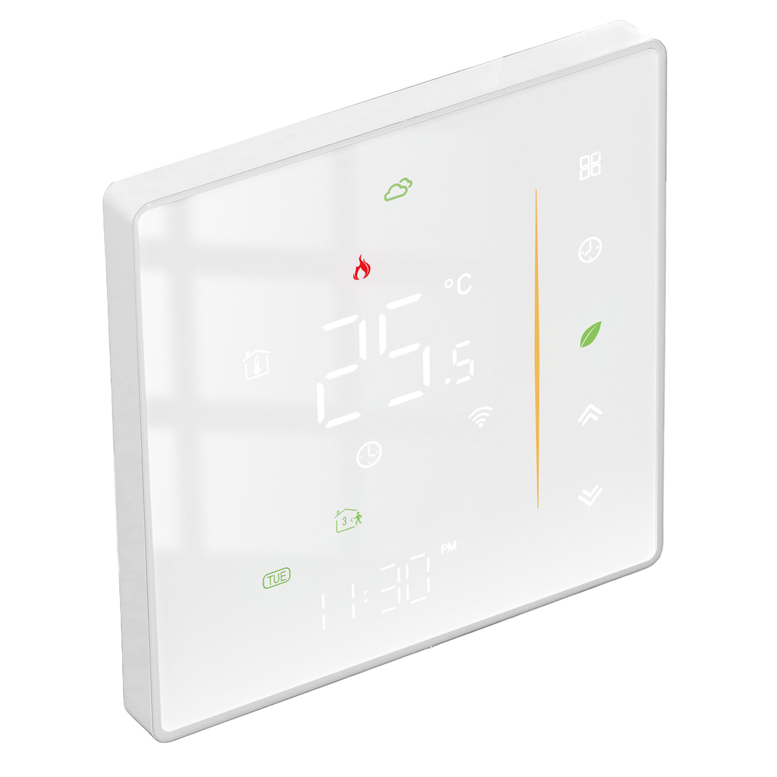 Intelligenter, Per App Steuerbarer Wlan-thermostat Für Elektrische Fußbodenheizung (95–240 V), Weiß