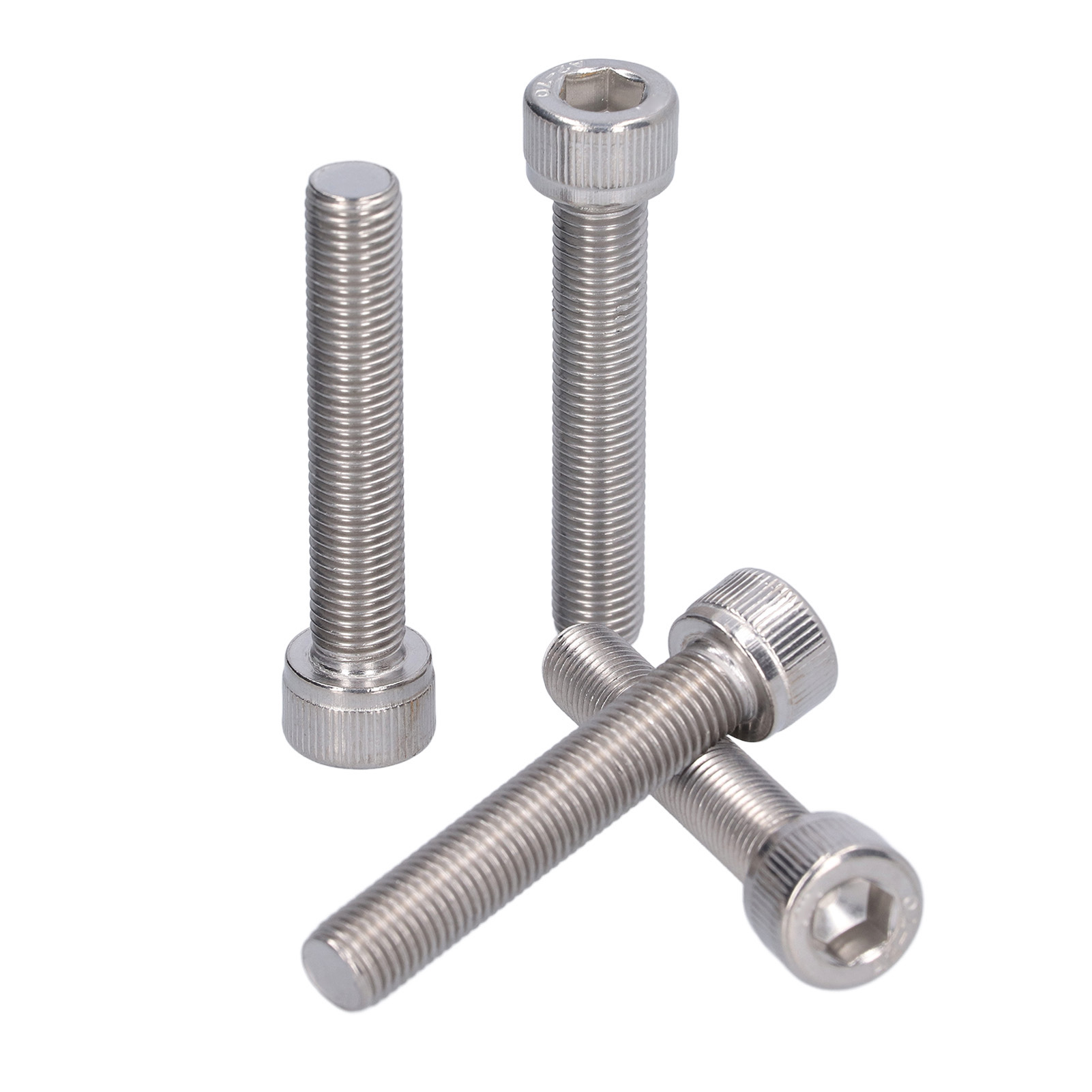 4 Stück Innensechskantschrauben, A2 Edelstahl, 1,25 Mm Feingewinde, Befestigungselemente M10x55