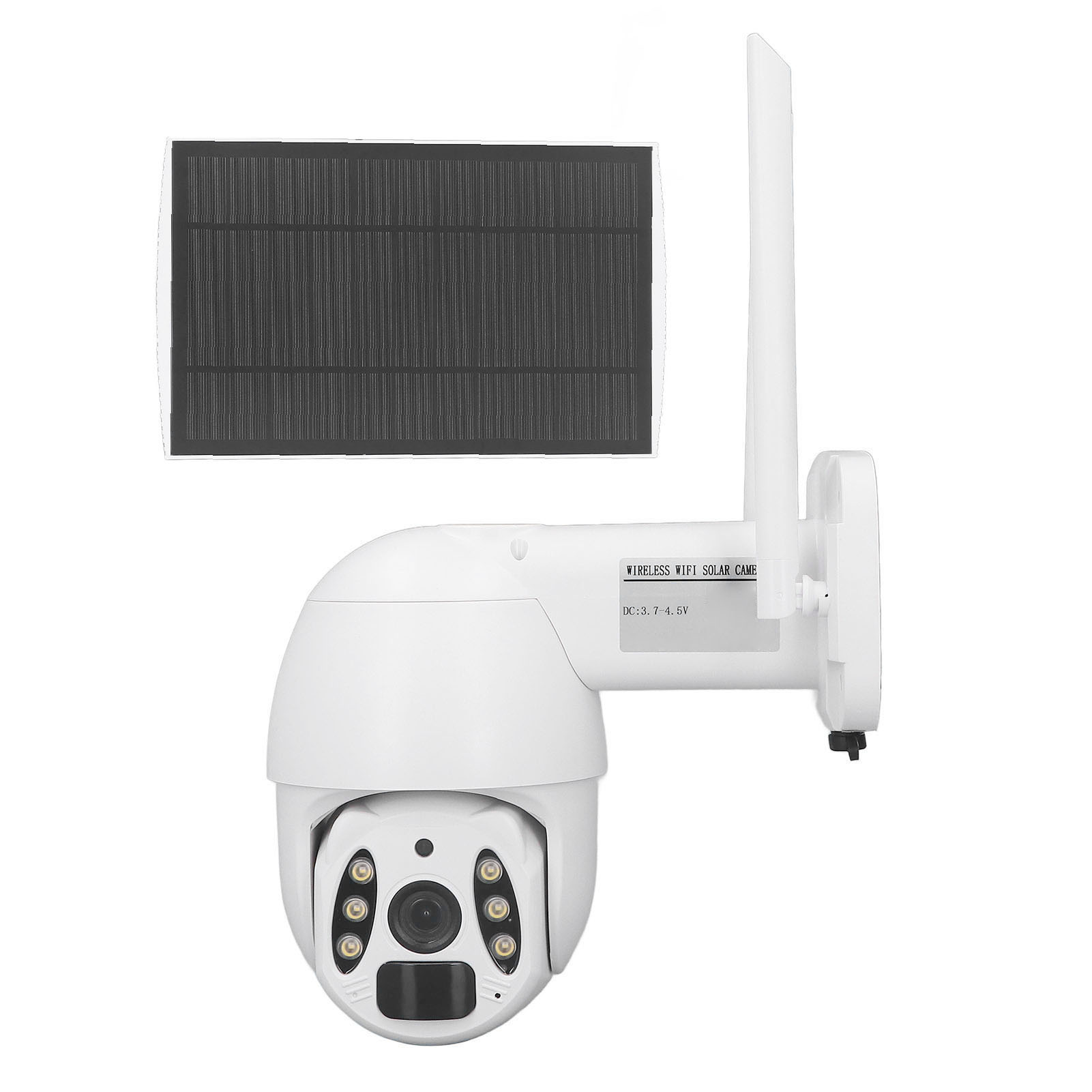 Solarbetriebene Überwachungskamera, 2-mp-bild, 1080p-videoaufzeichnung, Farbnachtsicht, Wlan-sicherheitskamera