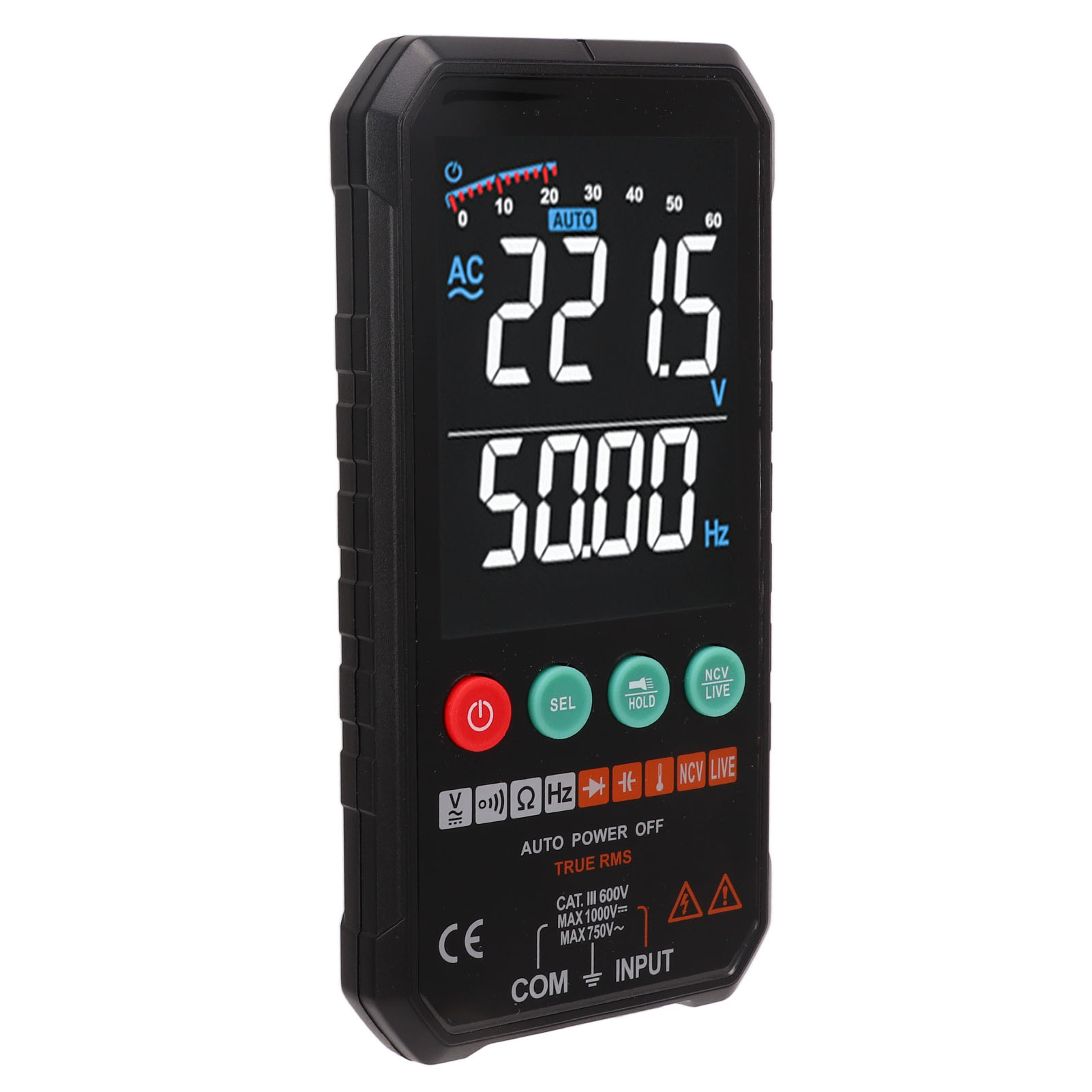 Digitales Multimeter Mit Automatischer Erkennung, Intelligentem Überhitzungsschutz, Tragbarem Voltmeter-tester Mit Hd-bildschirm