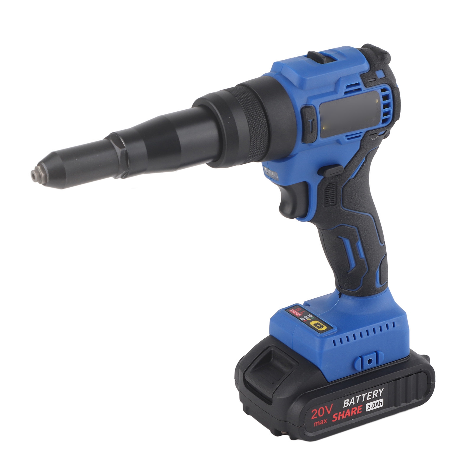 Akku-nietpistole Mit Led-beleuchtung, Automatischer Nietbrenner, 100–240 V Ac Eingang, Mit 2000-mah-akku Und Eu-stecker