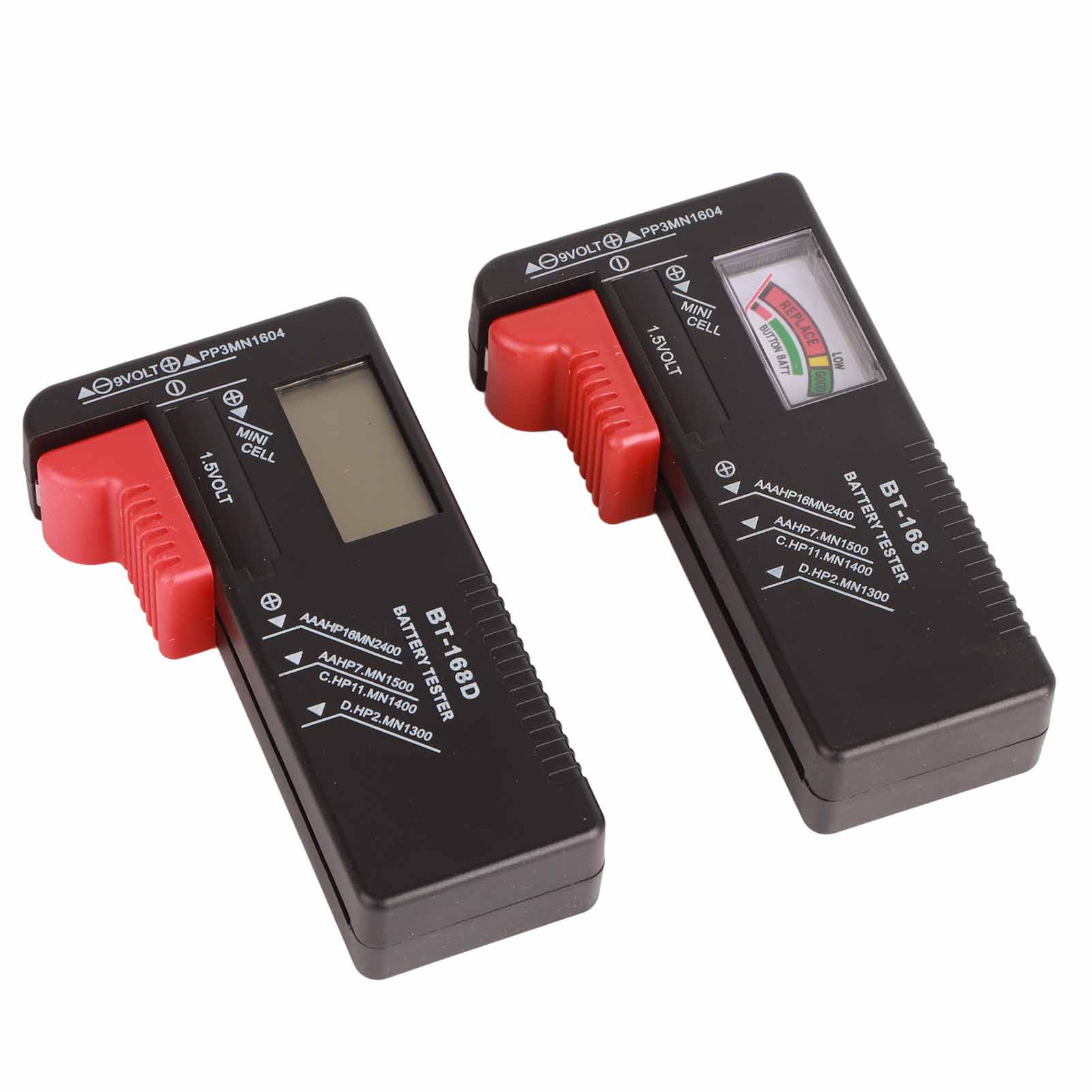 2 Stück Tragbare Batterieleistungstester, Batteriekapazitätsprüfer, Digital Und Mit Zeiger, Typ 168-168d