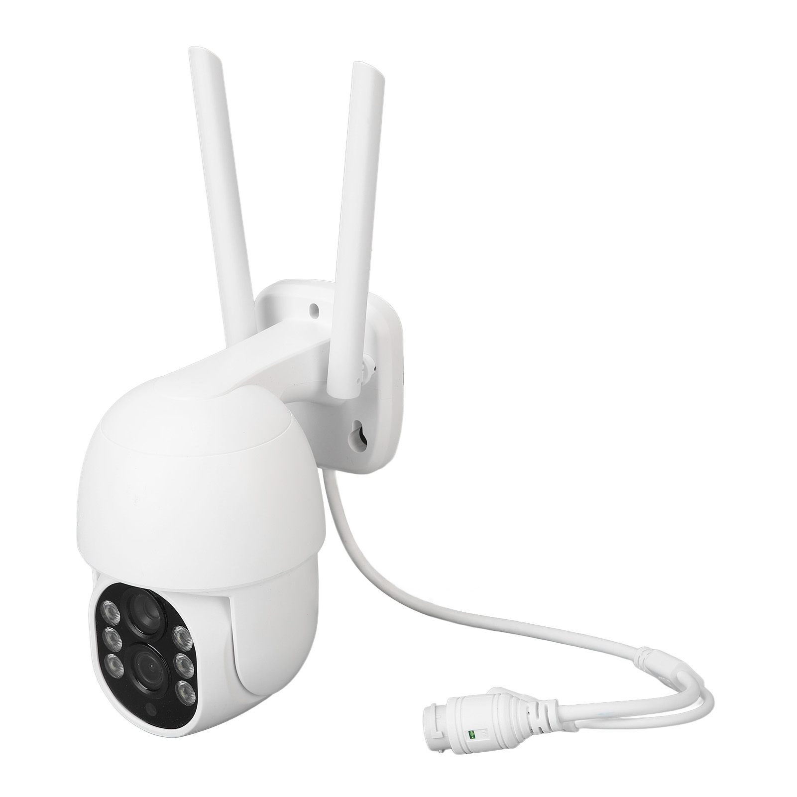 Wlan-überwachungskamera Für Den Außenbereich Mit 2 Objektiven, Zoom, Ptz-funktion, 350p-farbauflösung, 90°-schwenkbereich, Nachtsicht, 1080p, 110–240 V, Eu-stecker