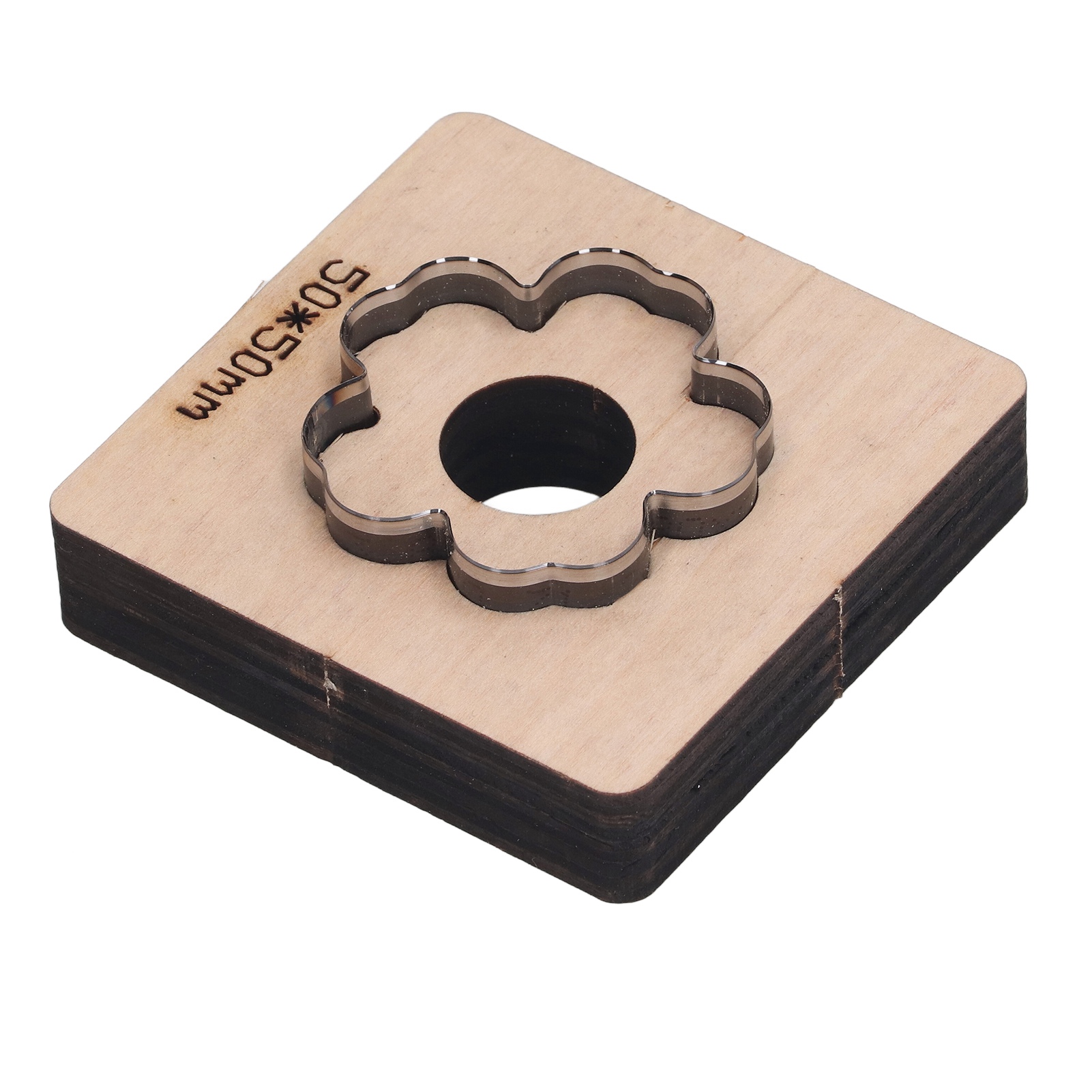 Blumenförmige Stanzform Aus Legiertem Stahl, Hohlstanzwerkzeug, Lederstanzform Mit Holzplatte