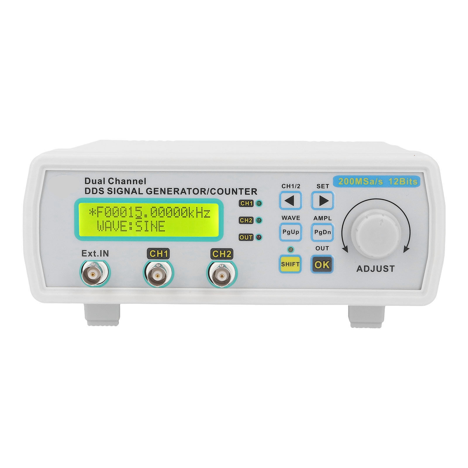 Signalgenerator Dds Dc 5v 20mhz Zweikanal-arbiträrwellenform-frequenzzähler Eu-stecker 100–240v