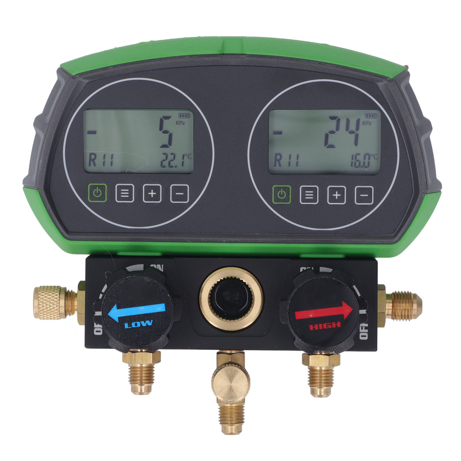 Digitales Manometer-set Mit 2 Ventilen, Leckage- Und Druckprüfgerät Für Klimaanlagen Mit 3 Schläuchen