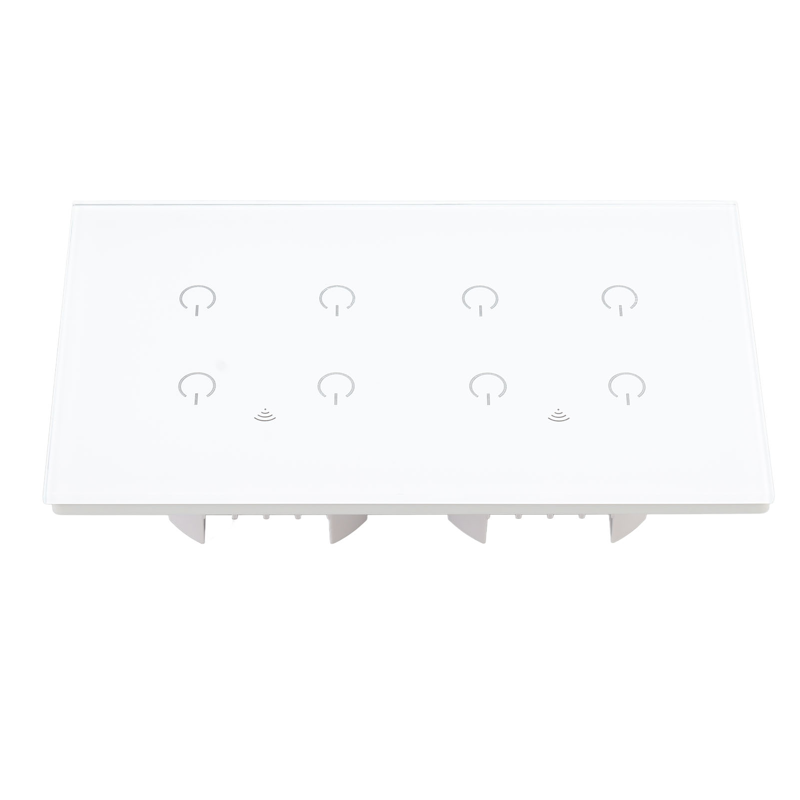 Wlan-smart-touch-schalter, 8-fach, Schutzglasfront Ip44, Intelligenter Lichtschalter, Eu-standard, Ac 110–240 V