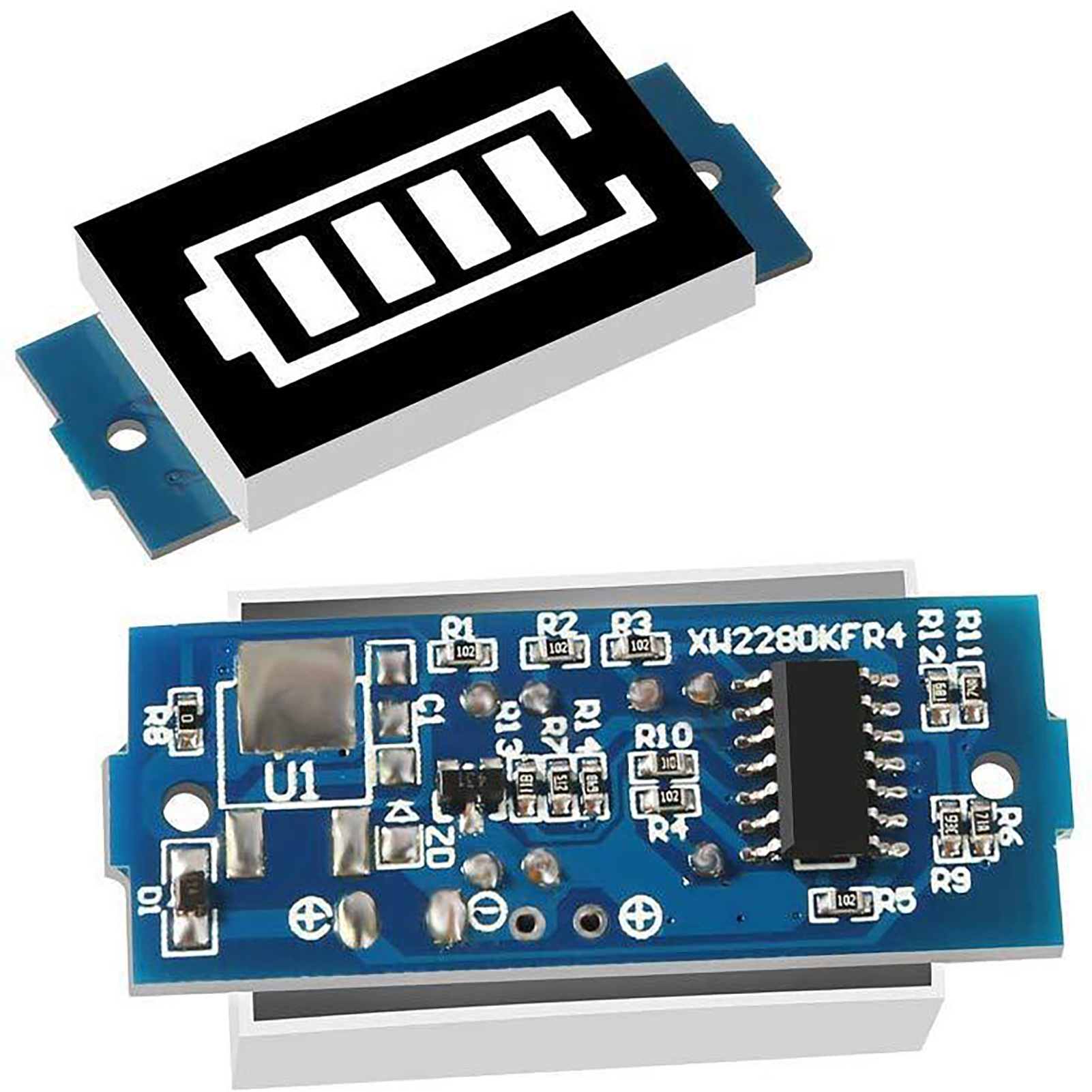 Batteriestandsanzeige, Kapazitätsmonitor, Blaues Display, Zubehör Für Kfz-ausrüstung, 3s Lithium-batterie, Voll Geladen 12,6