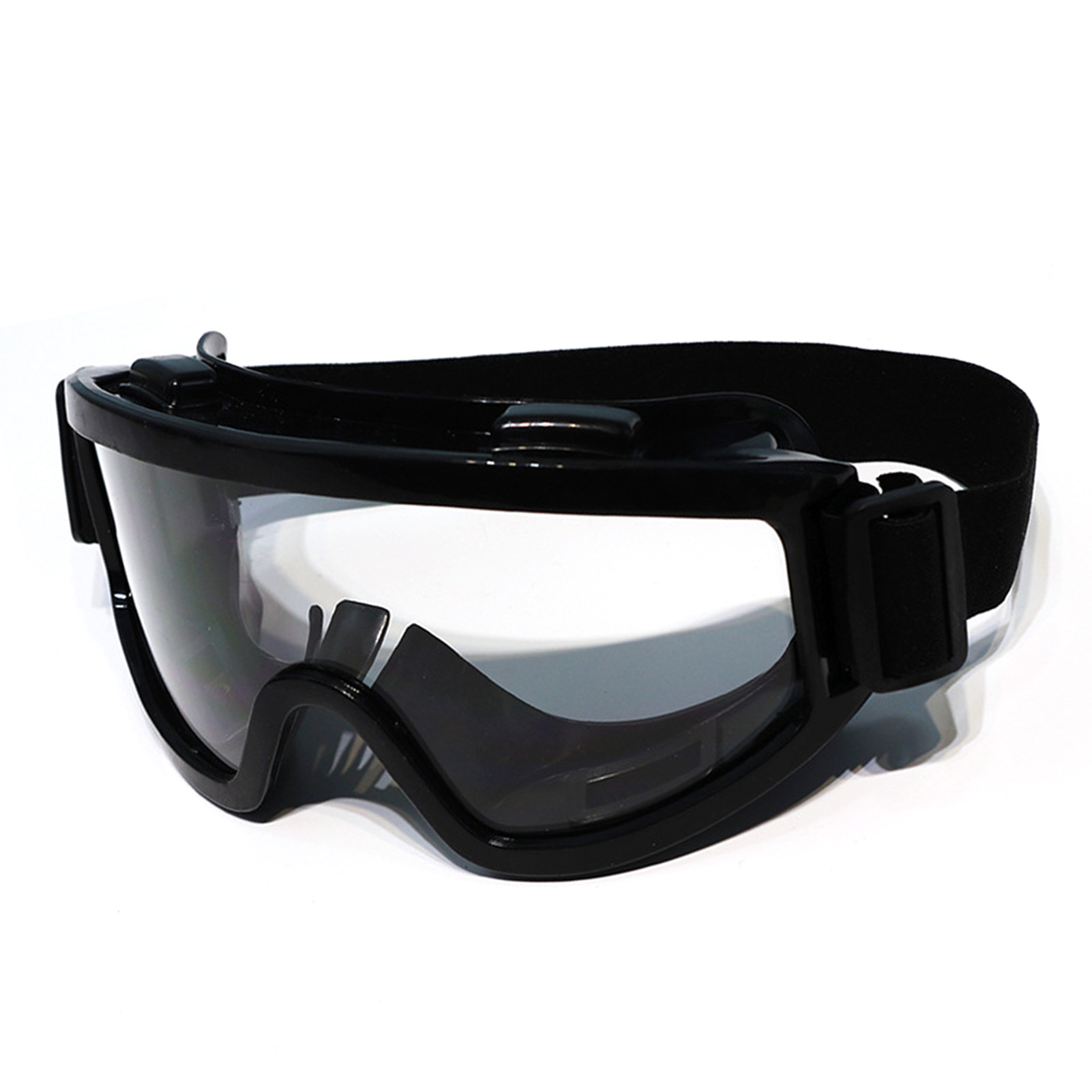 Schutzbrille, Staubdicht, Transparente Gläser, Komfortabel Für Arbeit Und Sicht, Schwarzer Rahmen, Transparente Gläser