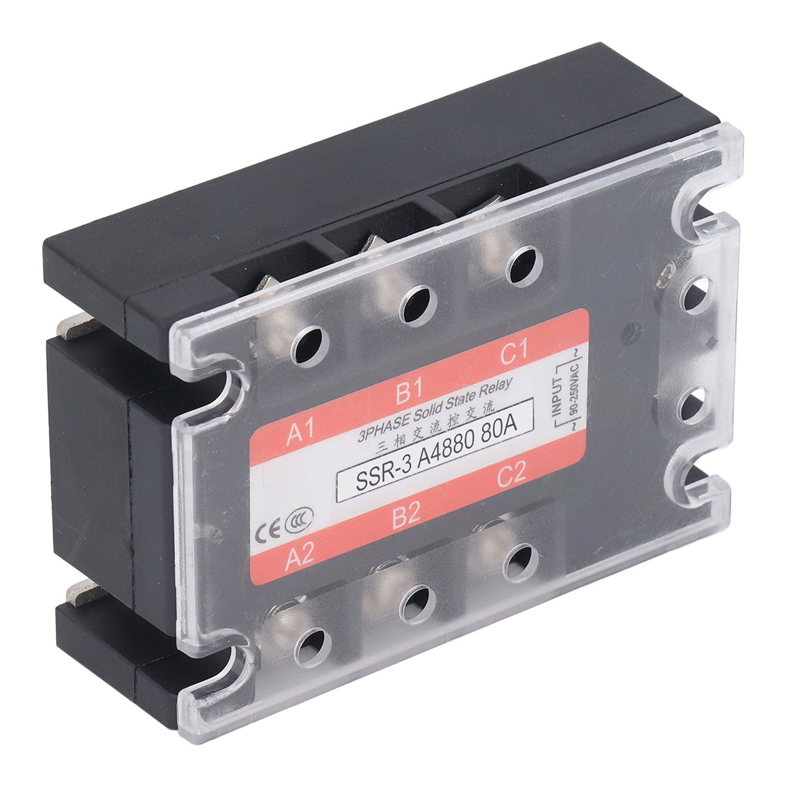 Dreiphasen-halbleiterrelais, Spitzenspannung 600 V Ac, Bidirektionaler Scr-ausgang, Ac/ac-ssr-modul 480 V 80 A