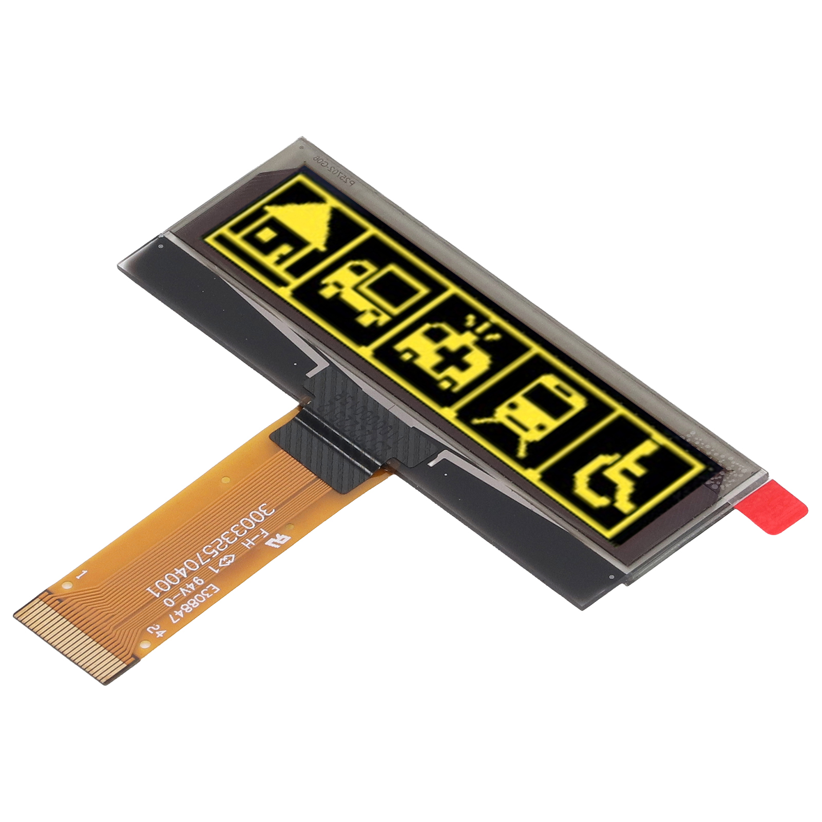 Oled-displaymodul 2,23 Zoll, 123x32 Pixel Auflösung, Ssd1305, Spi/iic-schnittstelle, 24-polig, Gelb