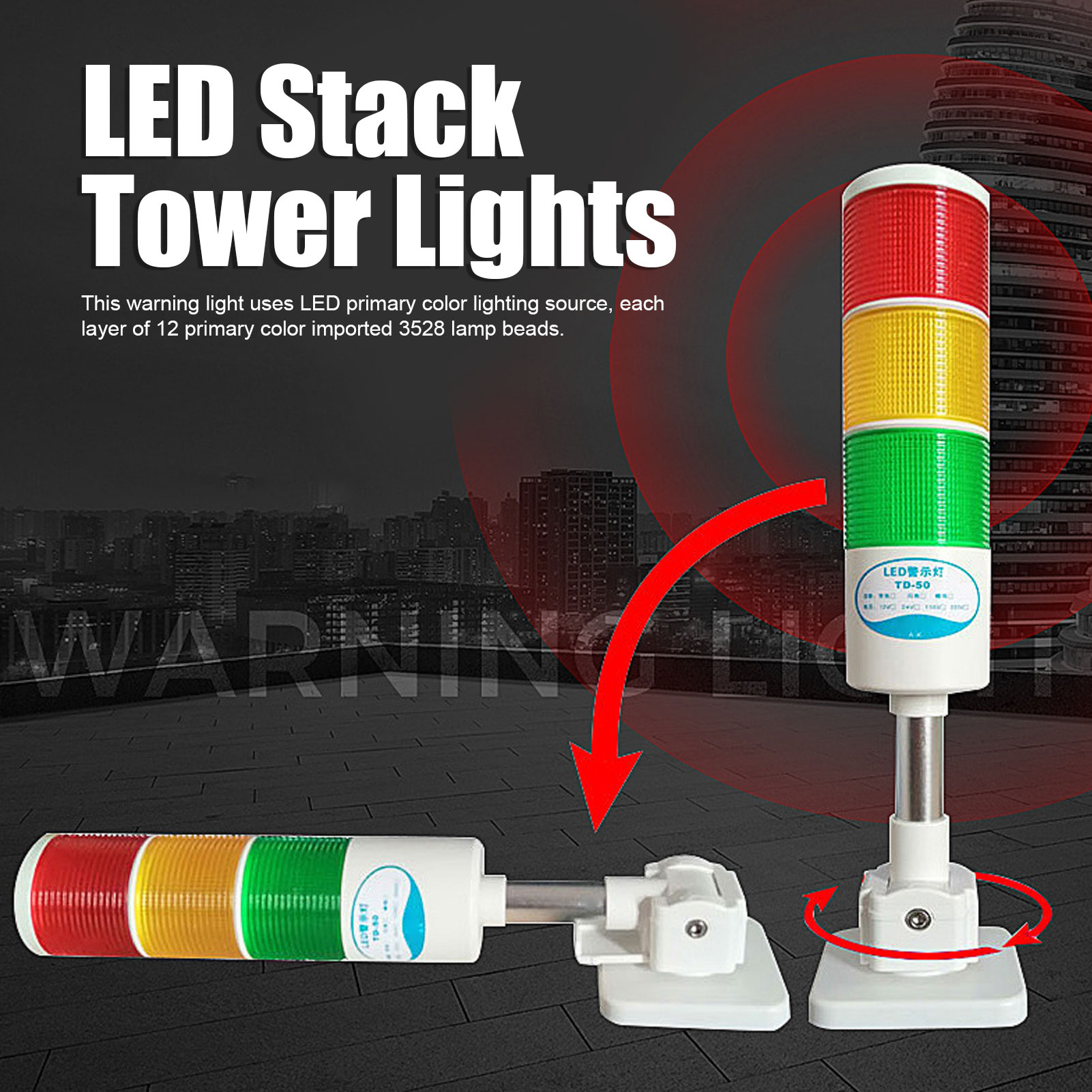 Industrielle Led-signalturmleuchte, Mehrschichtig, 24 V