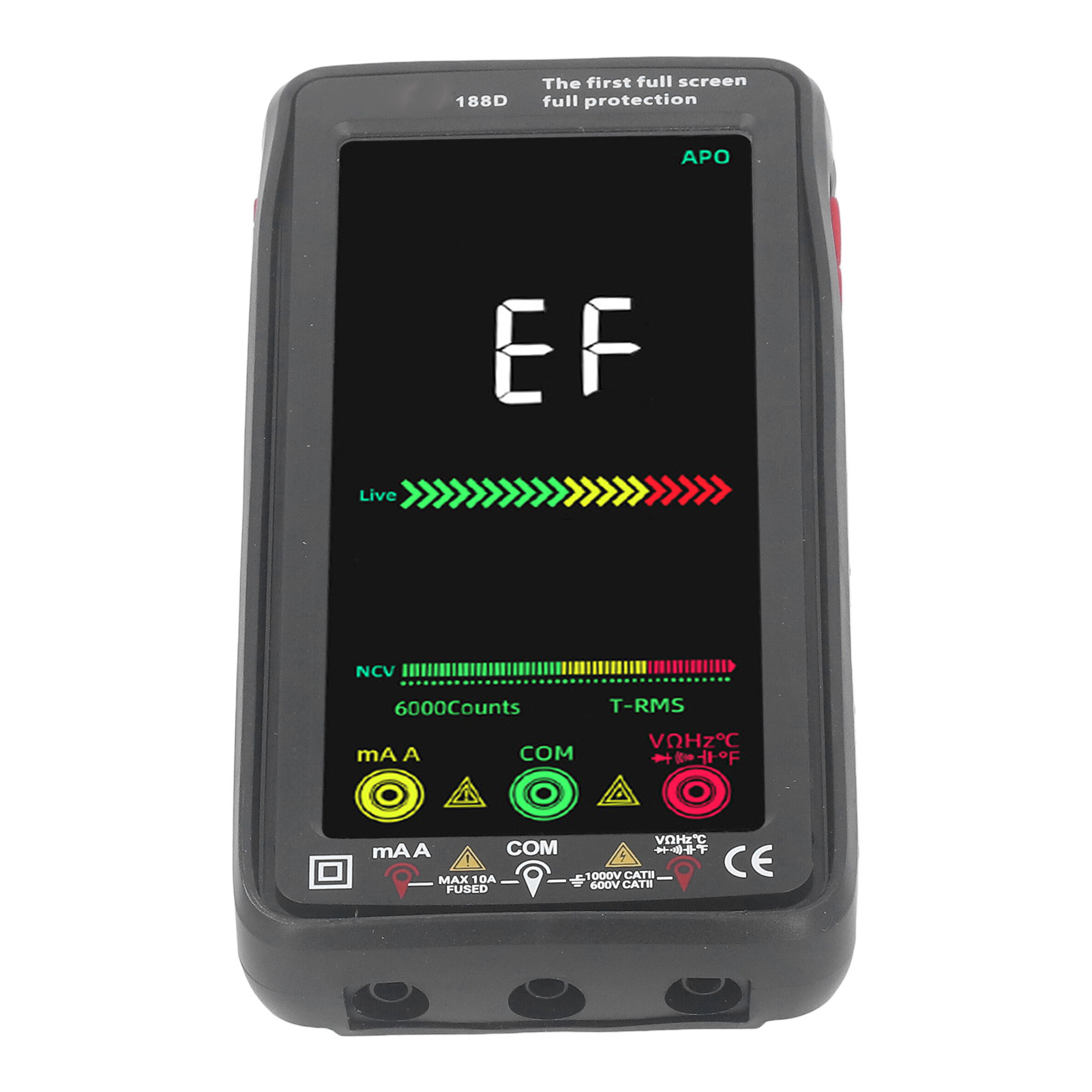Digitales Multimeter, Intelligent, Wiederaufladbar, Automatische Bereichswahl, Voltmeter Für Gleich- Und Wechselspannung, Widerstandsmessung Bis 1000 V Dc Und 750 V Ac