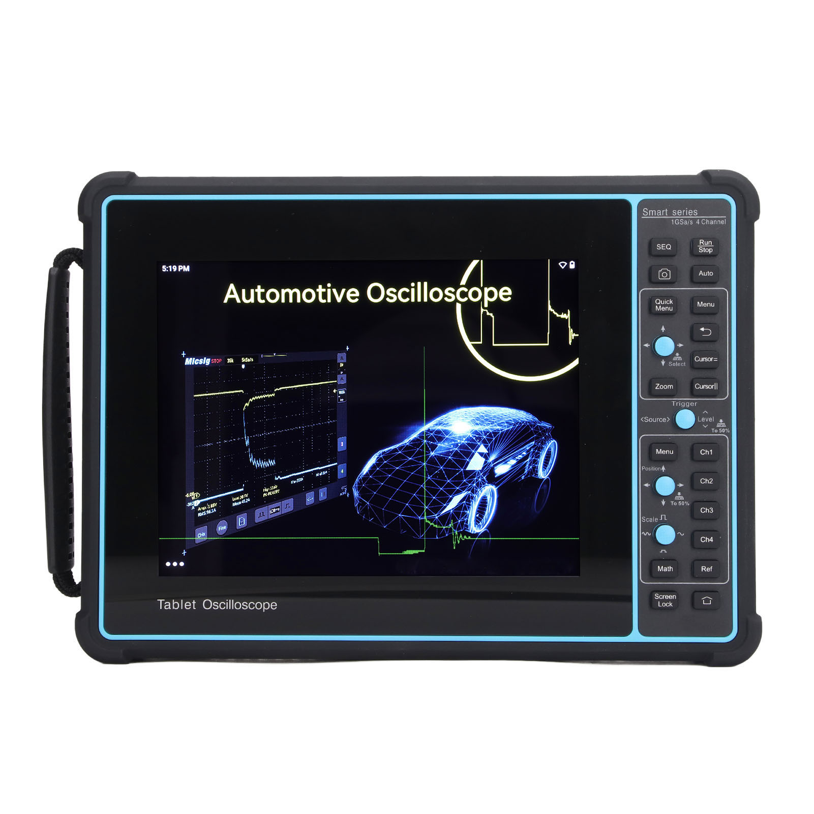 Digitales Kfz-tablet-oszilloskop 100 Mhz 70 Mpts 4-kanal Für Android, Eu-stecker 100–240 V