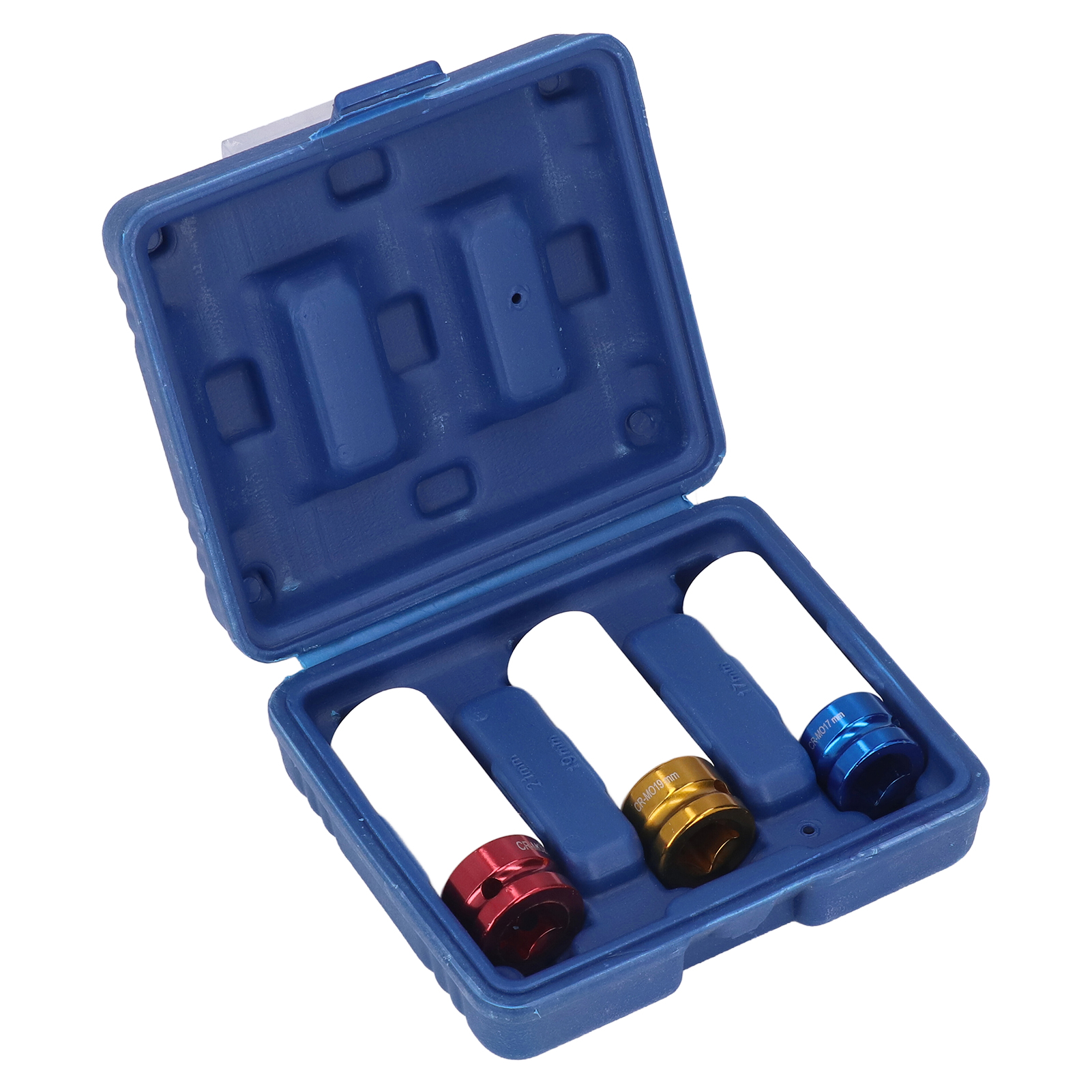 3-teiliges Radmuttern-steckschlüssel-set Aus Crmo-legierungsstahl, Farbig, Radmutternschutz 17 Mm, 19 Mm, 21 Mm