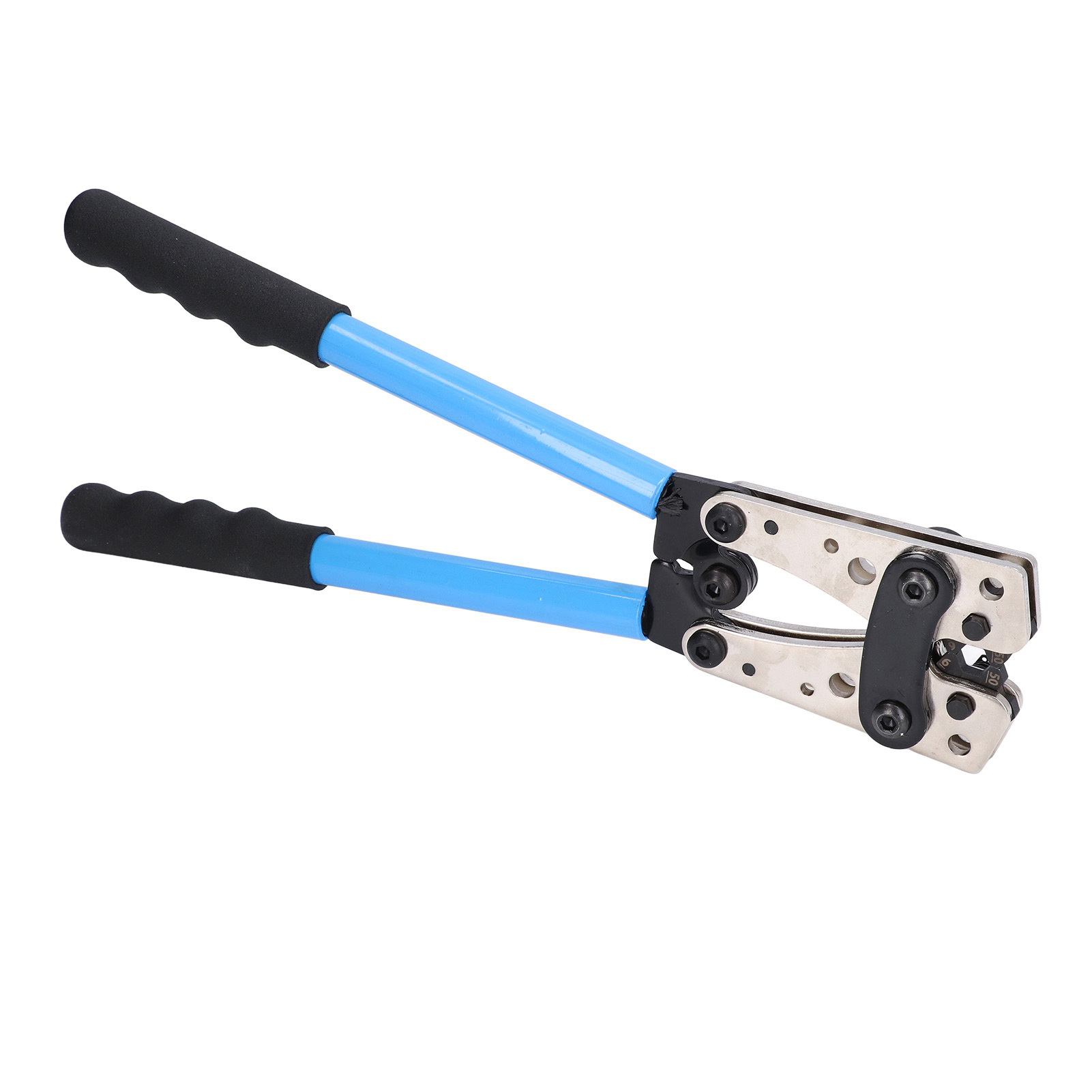 Crimpzange Aus Kohlenstoffstahl, 22–10 Awg Kabelcrimpzange, Tragbares Drahtcrimpwerkzeug, Blau