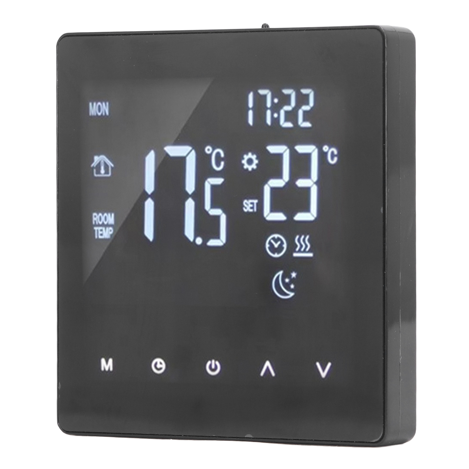 Digitaler Thermostat Mit Lcd-display, Programmierbarer Smart-touchscreen, Fußbodenheizungs- Und Boilerregler, Schwarz, Ac90–240 V, K2mrh3a