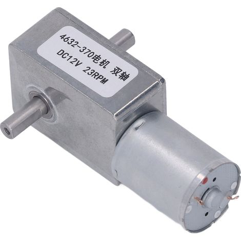 12-v-gleichstrom-reduktionsmotor, Ganzmetall-doppelwellen-schneckengetriebemotor 4632‑370, 23 U/min