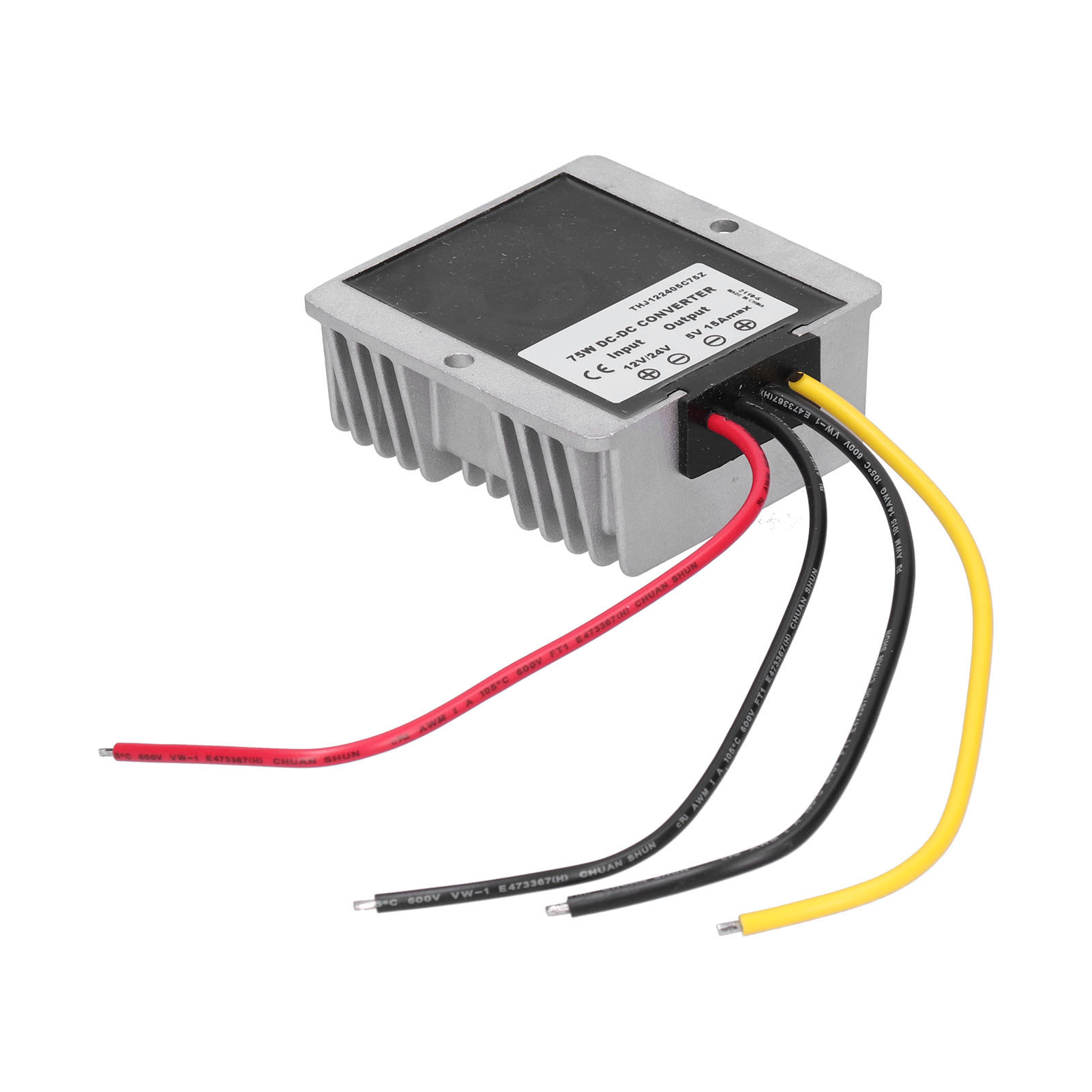 Dc 12v/24v Auf 5v Abwärtswandler Mit Wärmeableitung, Dc-spannungswandlerregler Für Kfz-überwachungssysteme (15a（thj122405c75z） )