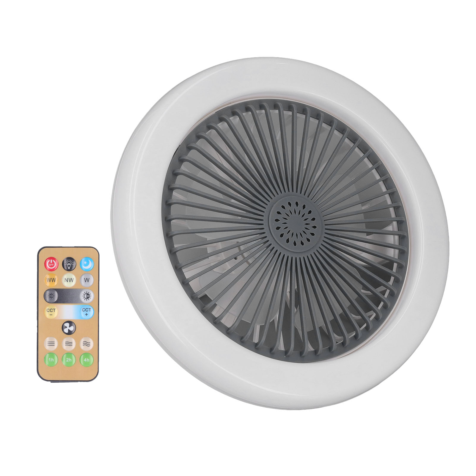 Kleiner Deckenventilator Mit Licht, Fernbedienung, E27-fassung, Einstellbare Geschwindigkeit, Geschlossenes Gehäuse, 85–265 V