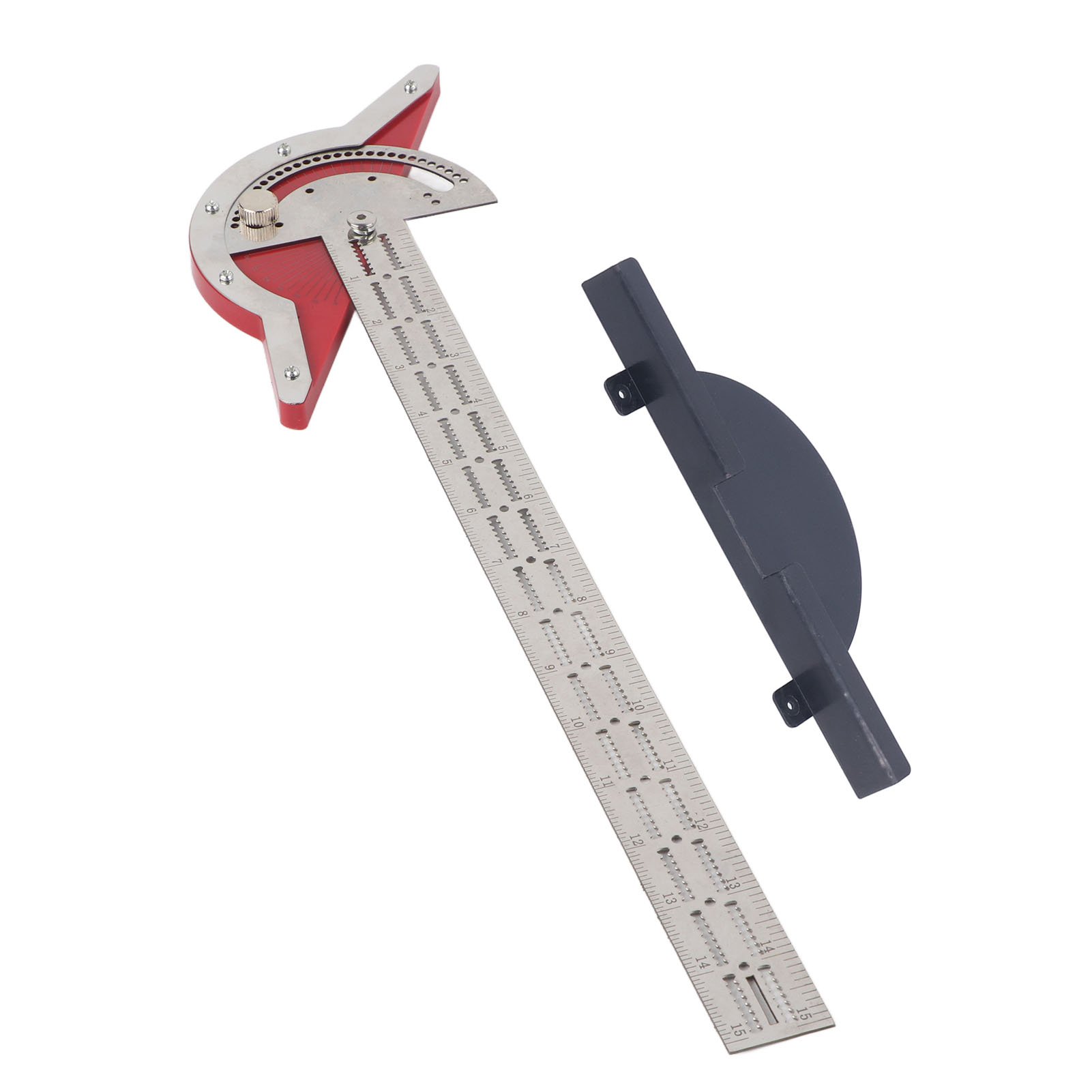 Kantenlineal Aus Aluminiumlegierung, T-winkel, Kantenlineal Für Holzbearbeiter, Studenten, Architekten Und Designer, 15 Zoll