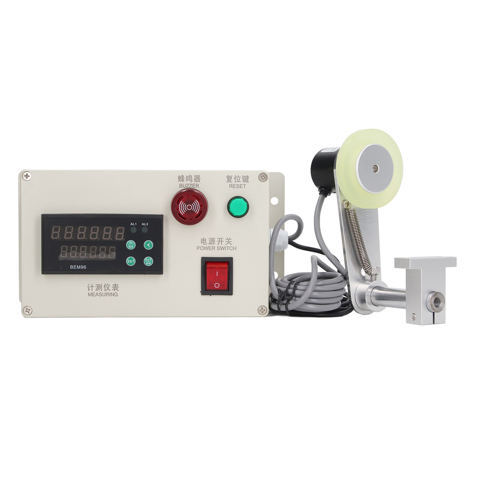 Digitaler Gartenzähler Mit Federhalterung, 6-stelliger Rollenkabellängenanzeige, Ac100–240 V