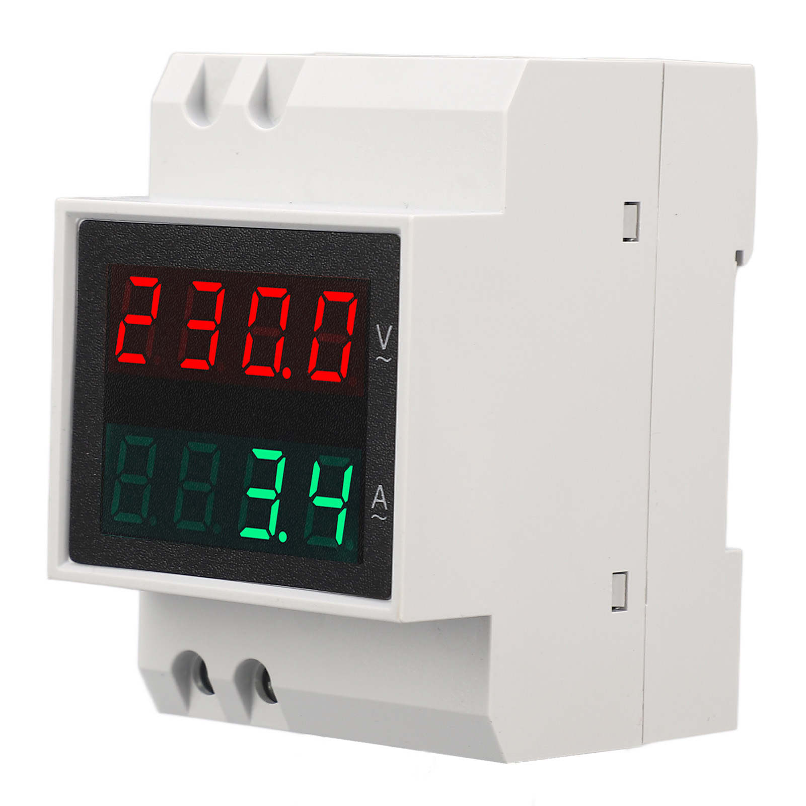 Voltmeter Und Amperemeter Mit 4-stelliger Anzeige Zur Din-schienenmontage, Einphasiges Spannungs- Und Strommessgerät, 0,1–99,9 A, Ac 80–300 V