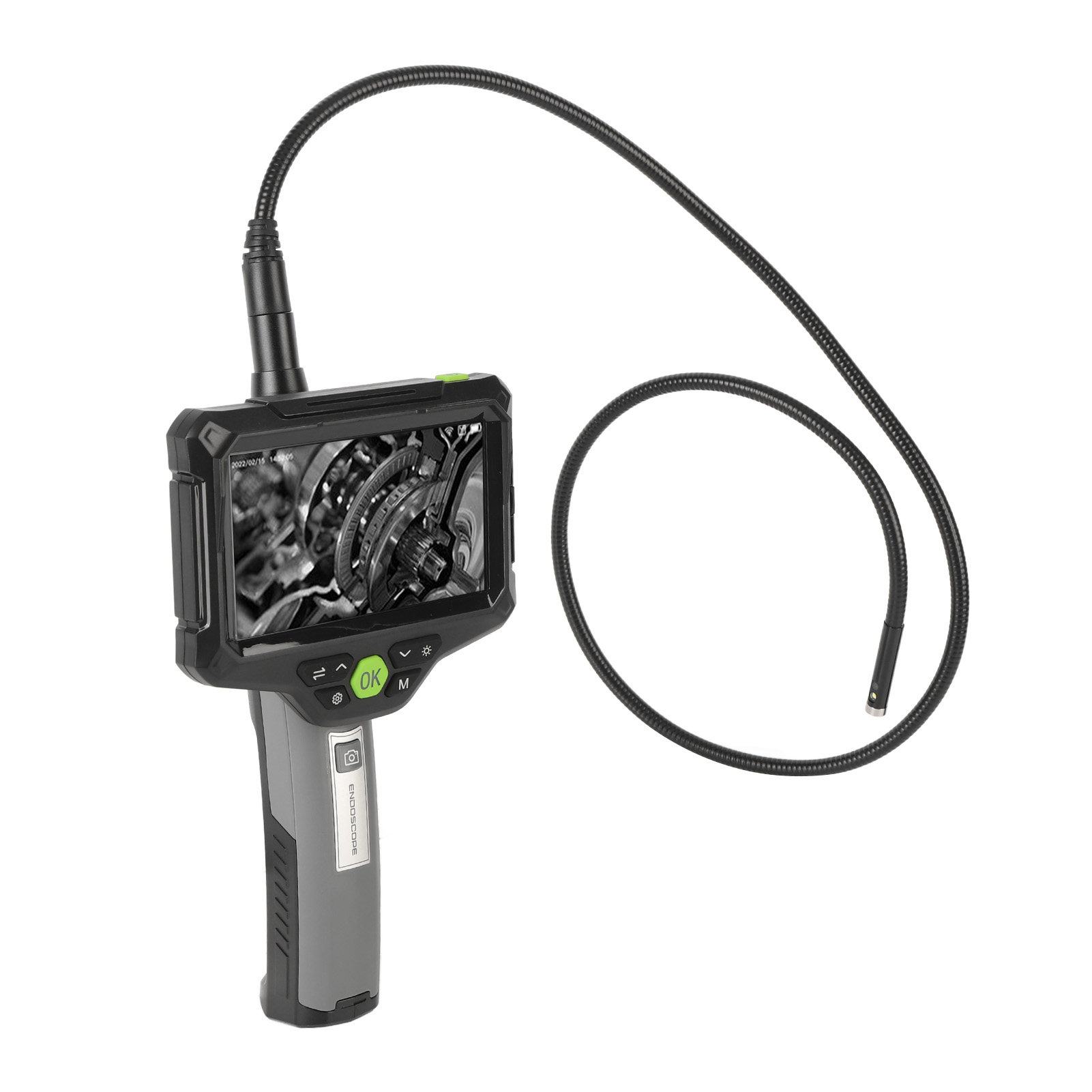 Doppellinsen-inspektionskamera, Wasserdichte Flexible Sonde, Digitales Industrie-endoskop-werkzeug Für Abwasserrohre