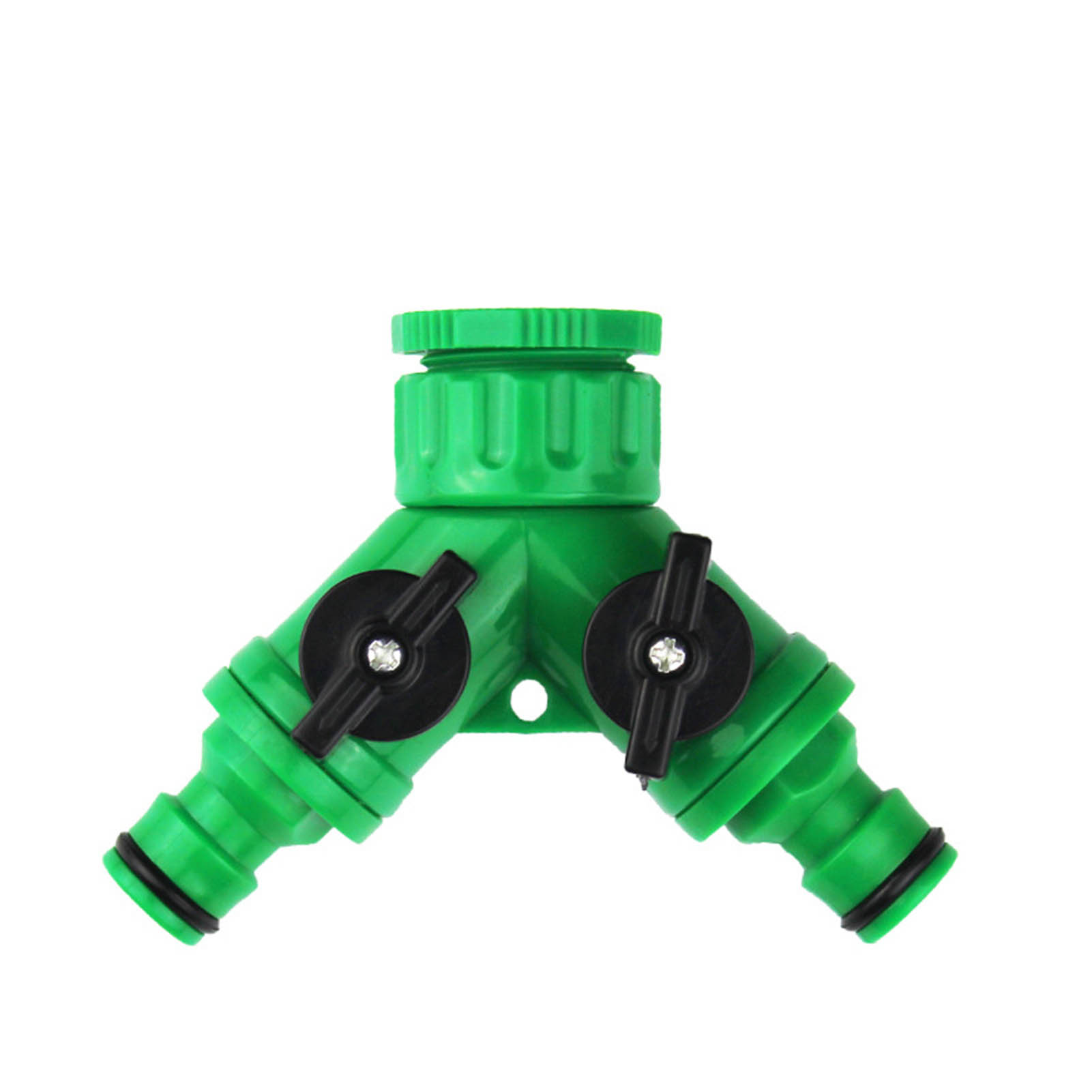 Wasserverteiler 3-wege 1 Zulauf 2 Ausläufe Wasserhahn-adapter Für Waschmaschine Und Garten Dn15 Dn20 Kunststoff