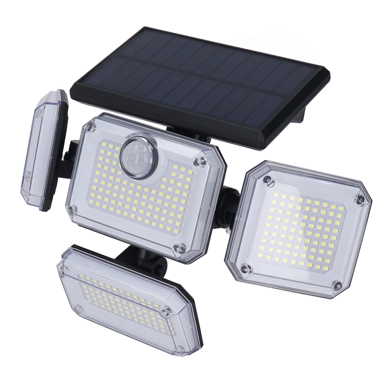 Solar-außenstraßenleuchte Mit 4 Drehbaren Köpfen, Flexibel, Faltbar, Ip64-hitzebeständig, Solar-heimlampe