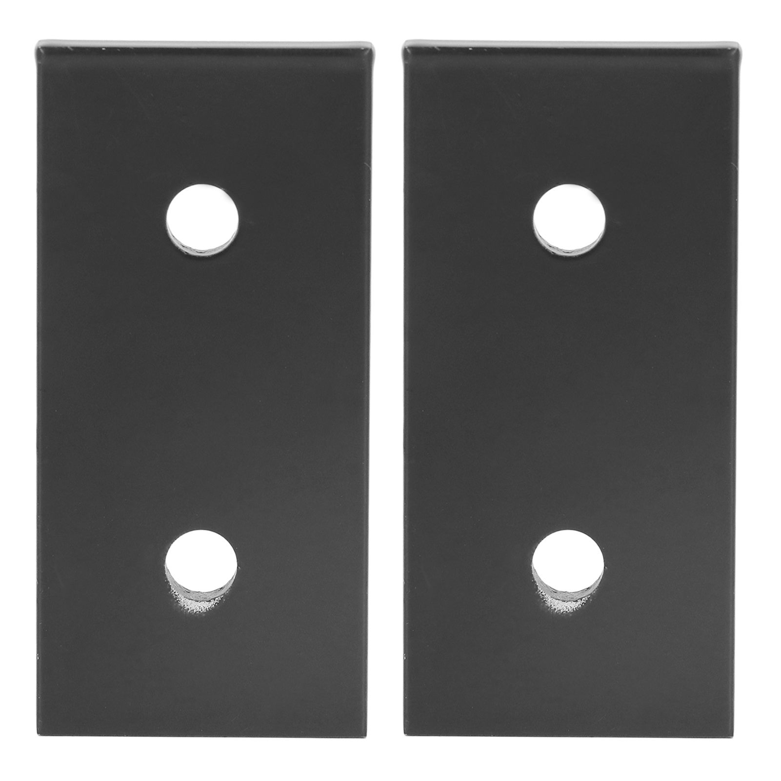 2 Stück 2-loch-verbindungsplatten, Druckfest, Rechteckig, Flach, Aluminiumlegierung, Schwarz, 3030