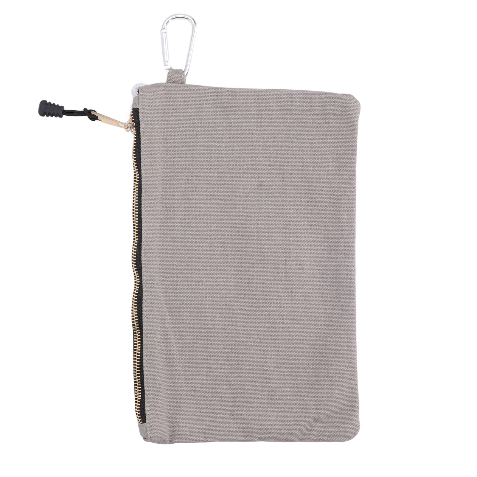 Mehrzweck-werkzeugtasche Aus Canvas, Wasserdicht, Tragbar, Mit Reißverschluss Und Karabinerhaken Zur Aufbewahrung, Grau