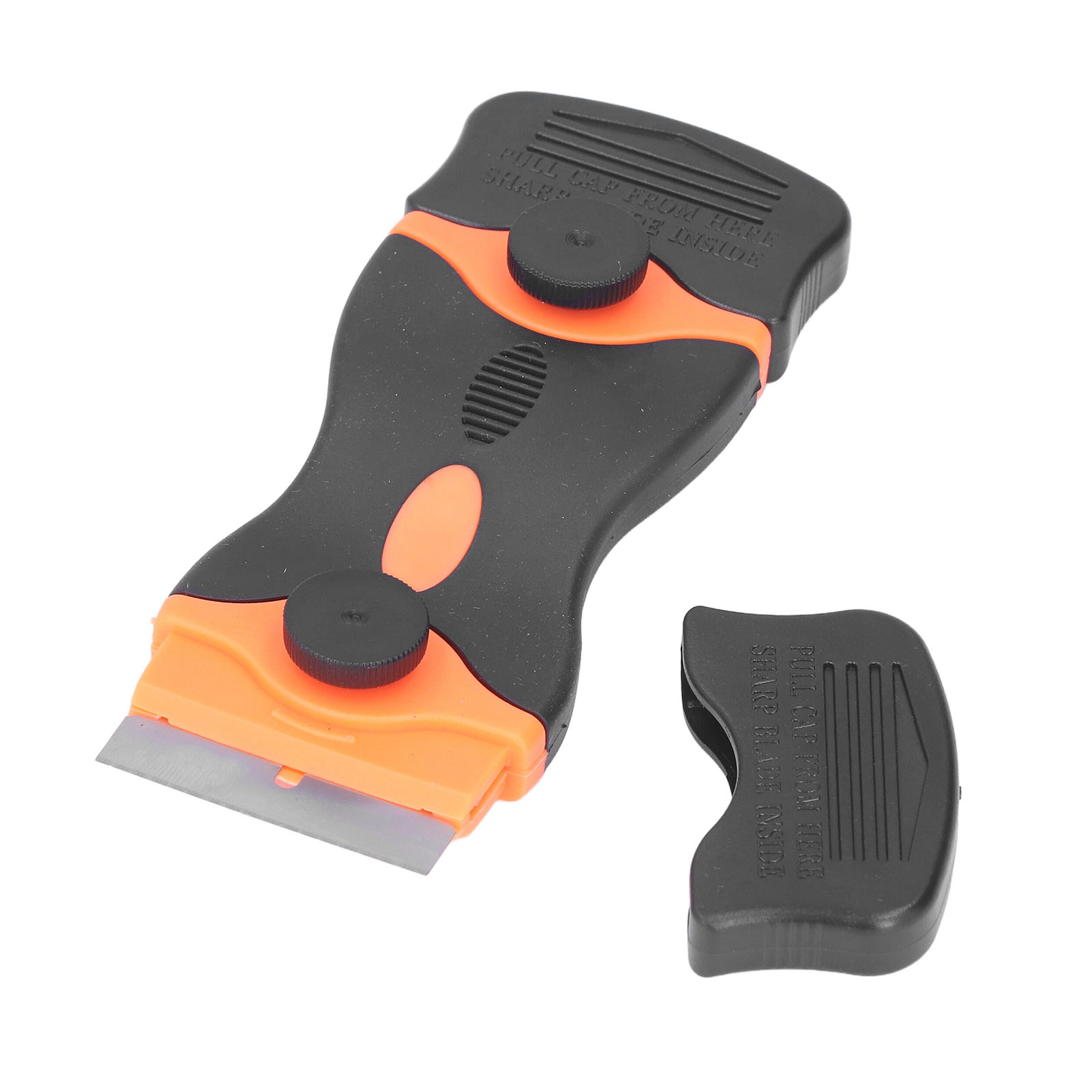 2 Stück 2-in-1 Schaberwerkzeug Abs-rasierklingen-schaberwerkzeug Metall-kunststoffklingen Zur Reinigung (schwarz Orange)