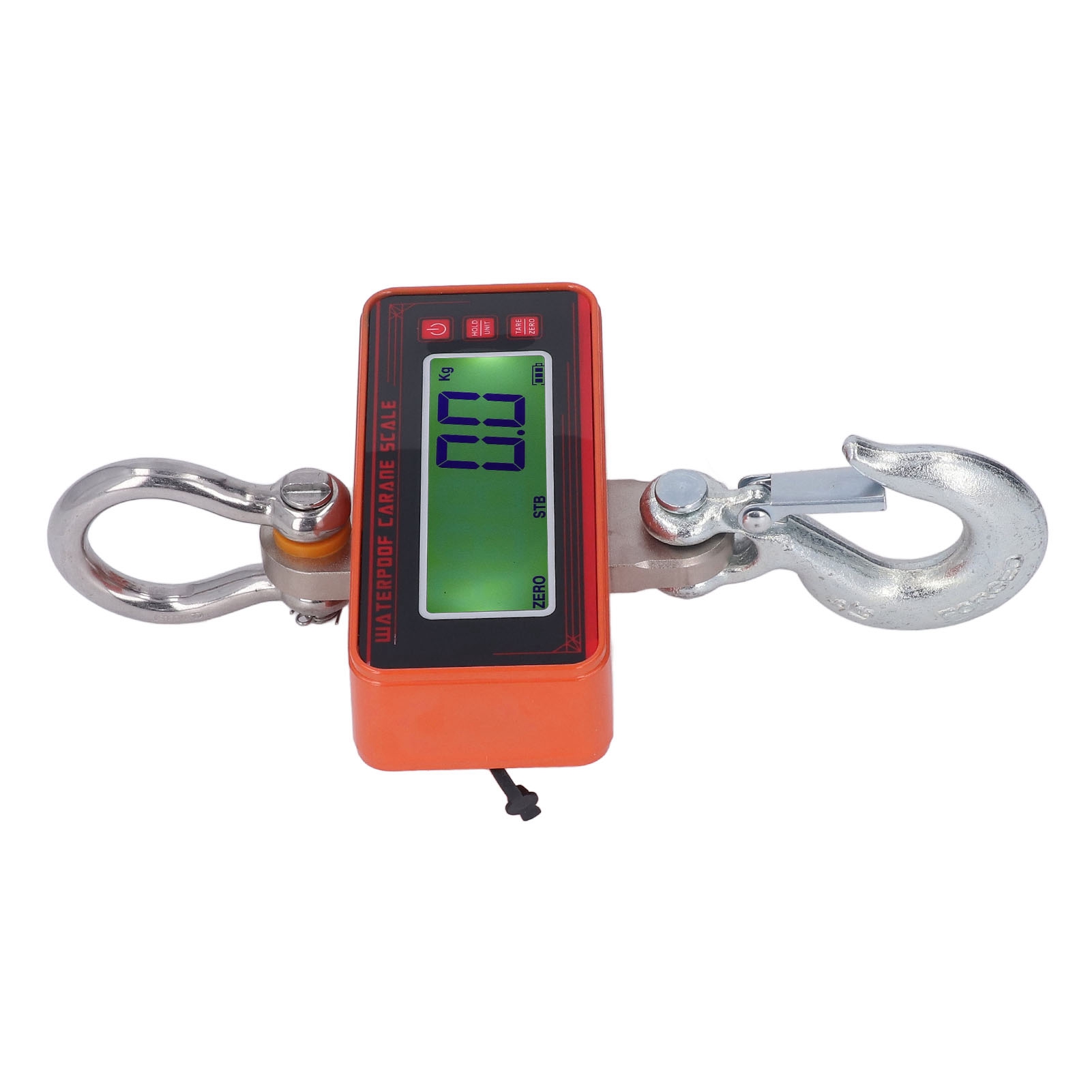 1500 Kg / 3000 Lb Orangefarbene Elektronische Industriewaage Für Krane Mit Lcd-anzeige, Wasserdicht, Kabellos, Zum Aufhängen, Eu-stecker 100–240 V