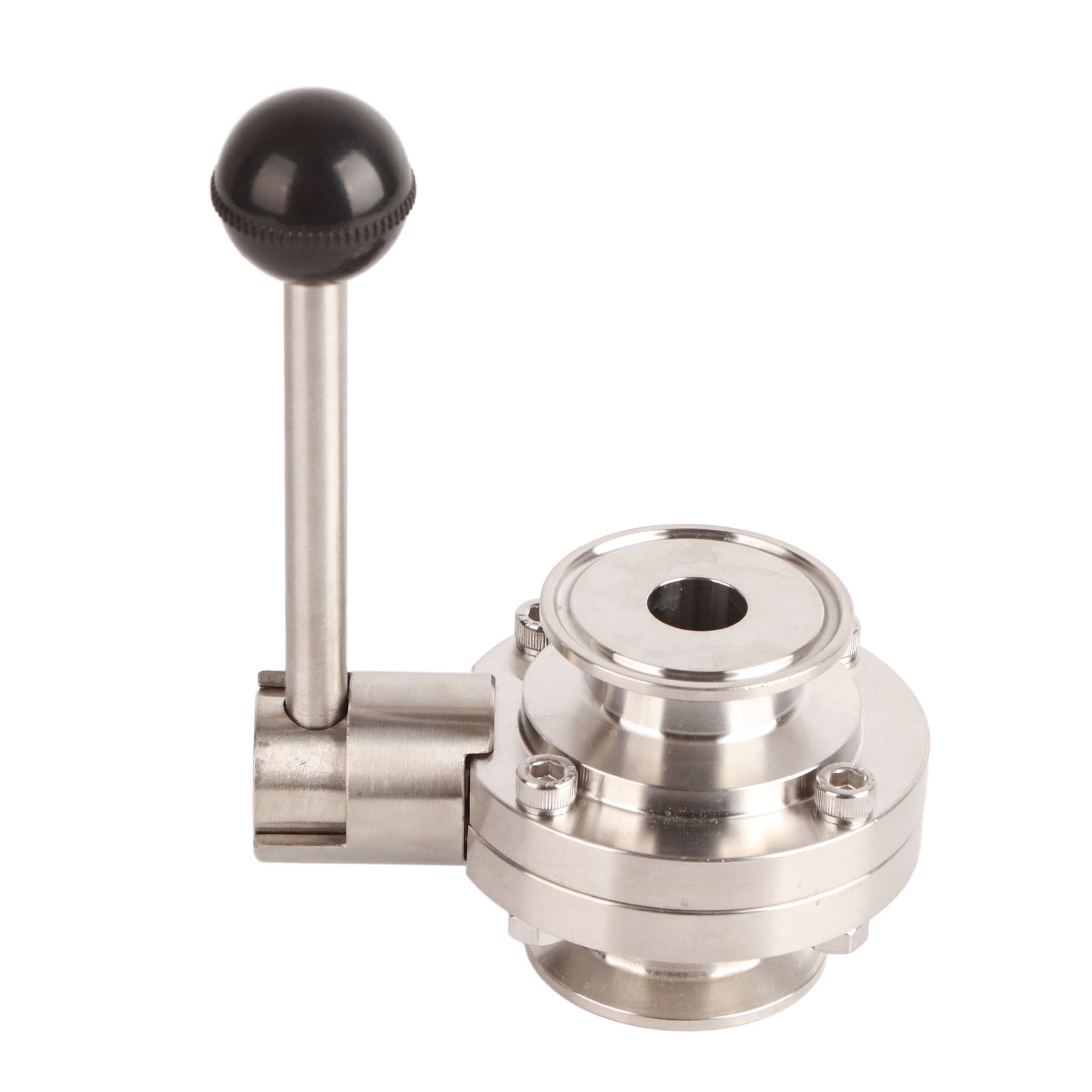 Dreifach-schnellkupplungs-absperrklappe Aus Edelstahl Mit Silikondichtung, Außendurchmesser 32 Mm / 1,26 Zoll