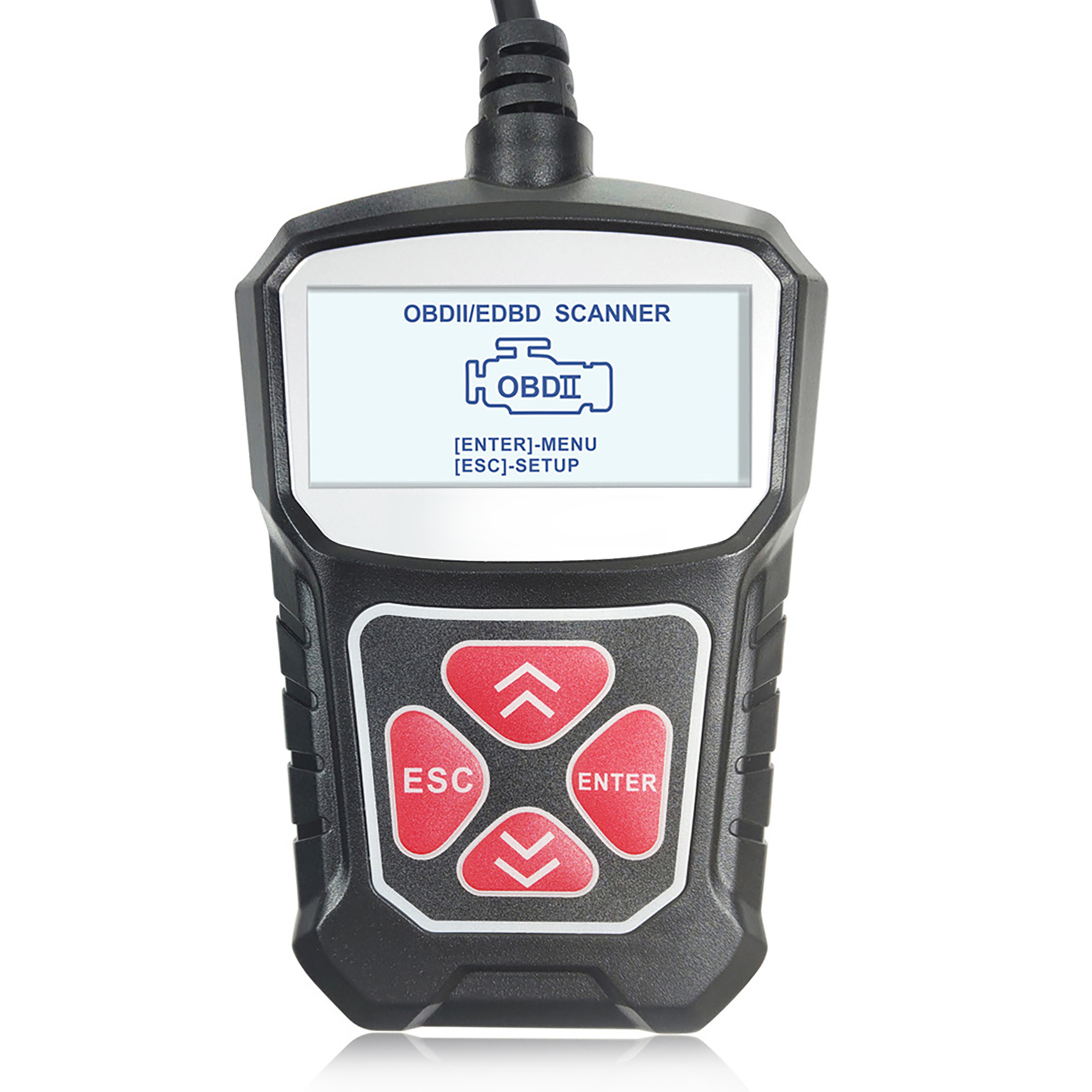 Fahrzeugdiagnosegerät Mit Lcd-display, Schneller Reaktionszeit, Rutschfest, Tragbar, 7 Sprachen, Fehlercodeleser Für Fahrzeugmotoren