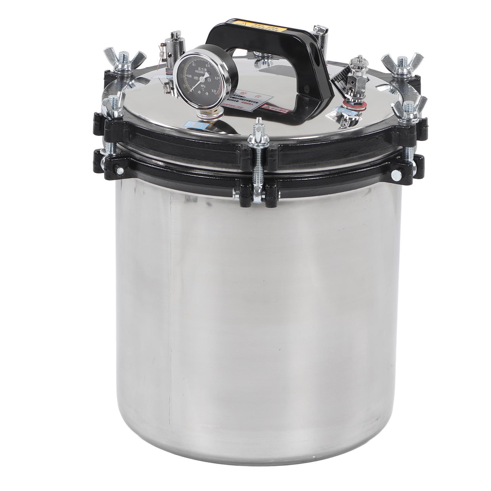 18-liter-dampfautoklav Aus Edelstahl, Trockenlaufsicher, Explosionsgeschützt, Hochtemperatur- Und Druckfestigkeit, Tragbar, Eu-stecker 220 V