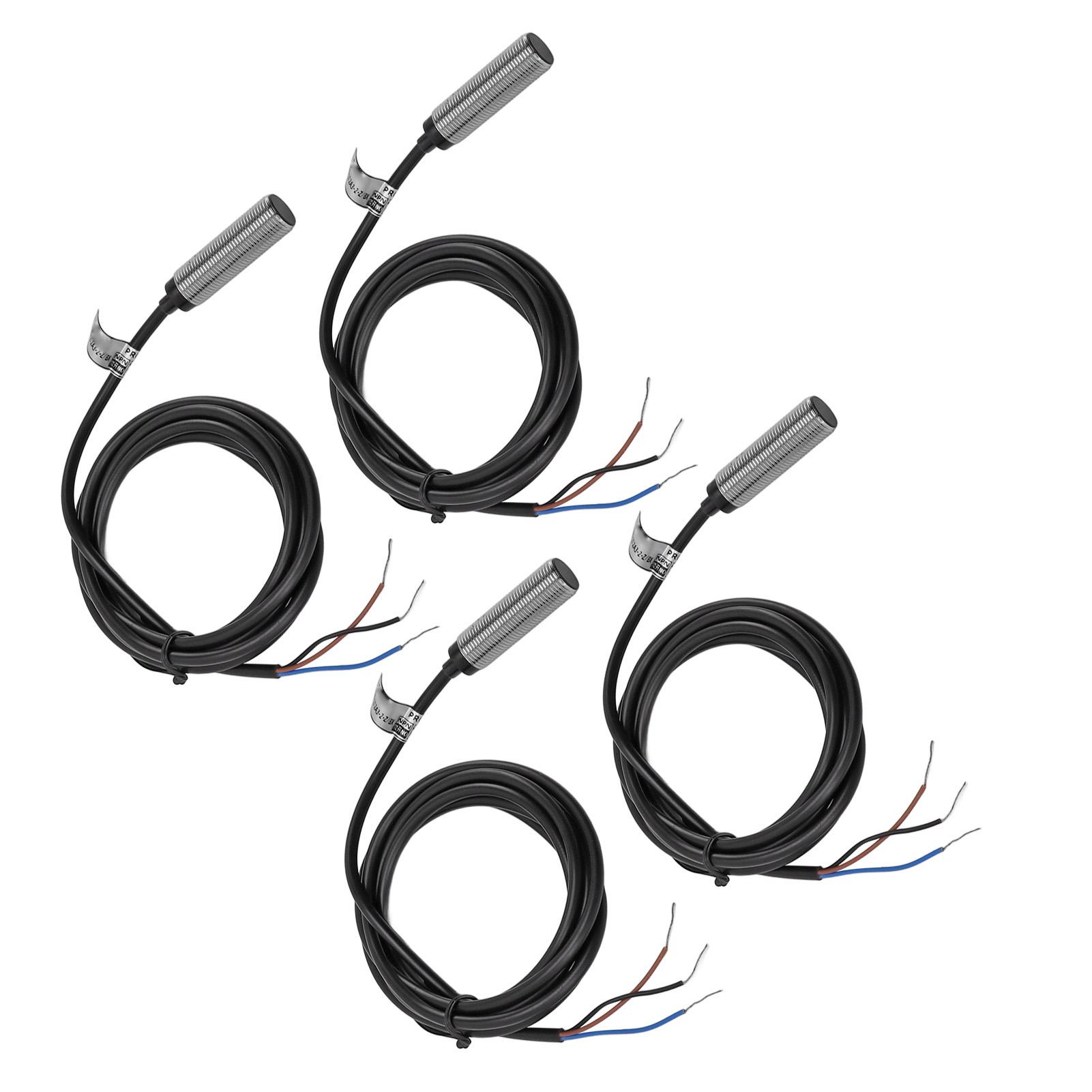 4er-set Näherungsschalter, 12 Mm Durchmesser, Induktiver Näherungssensor, Npn-gleichstrom, 3-adrig, Schließerkontakt, 6–36 V Dc, 2 Mm Messbereich