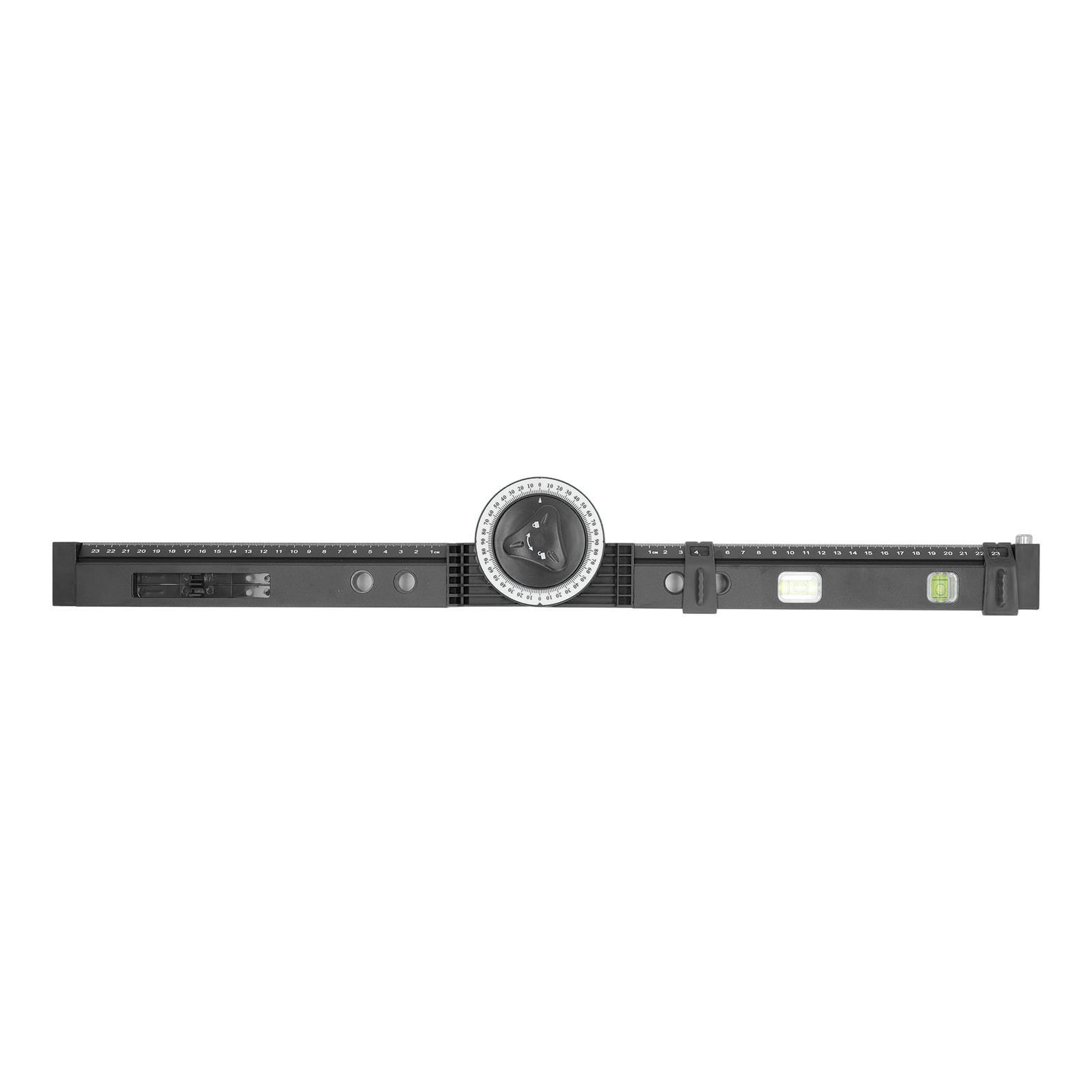 Gehrungsägen-winkelmesser Aus Metall, Winkelmesser, Schneidführungswerkzeug Mit Wasserwaage, Schwarz