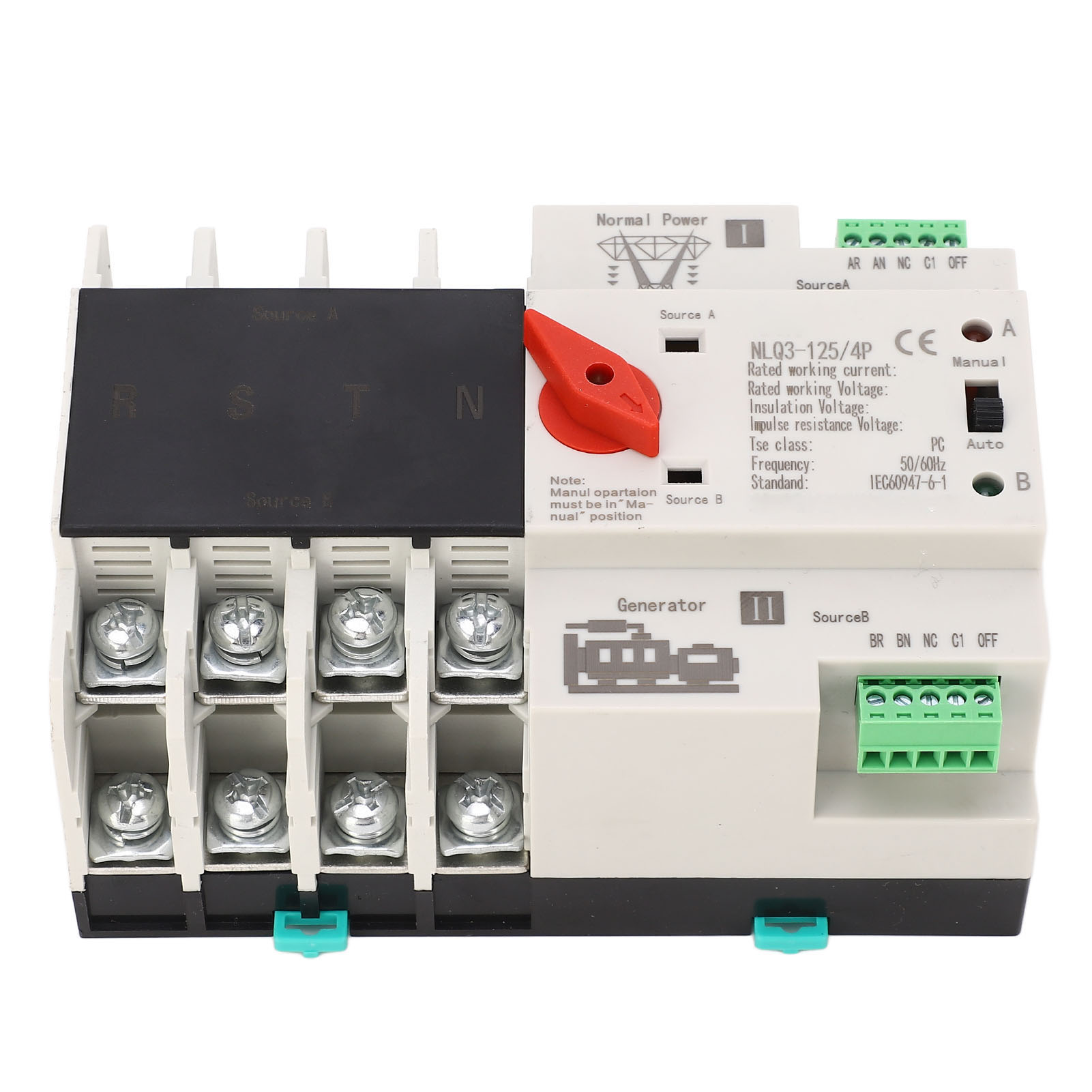 Automatischer Dual-power-umschalter 4p Schnellschalt-steuerschalter Pc Ac 110v 80a