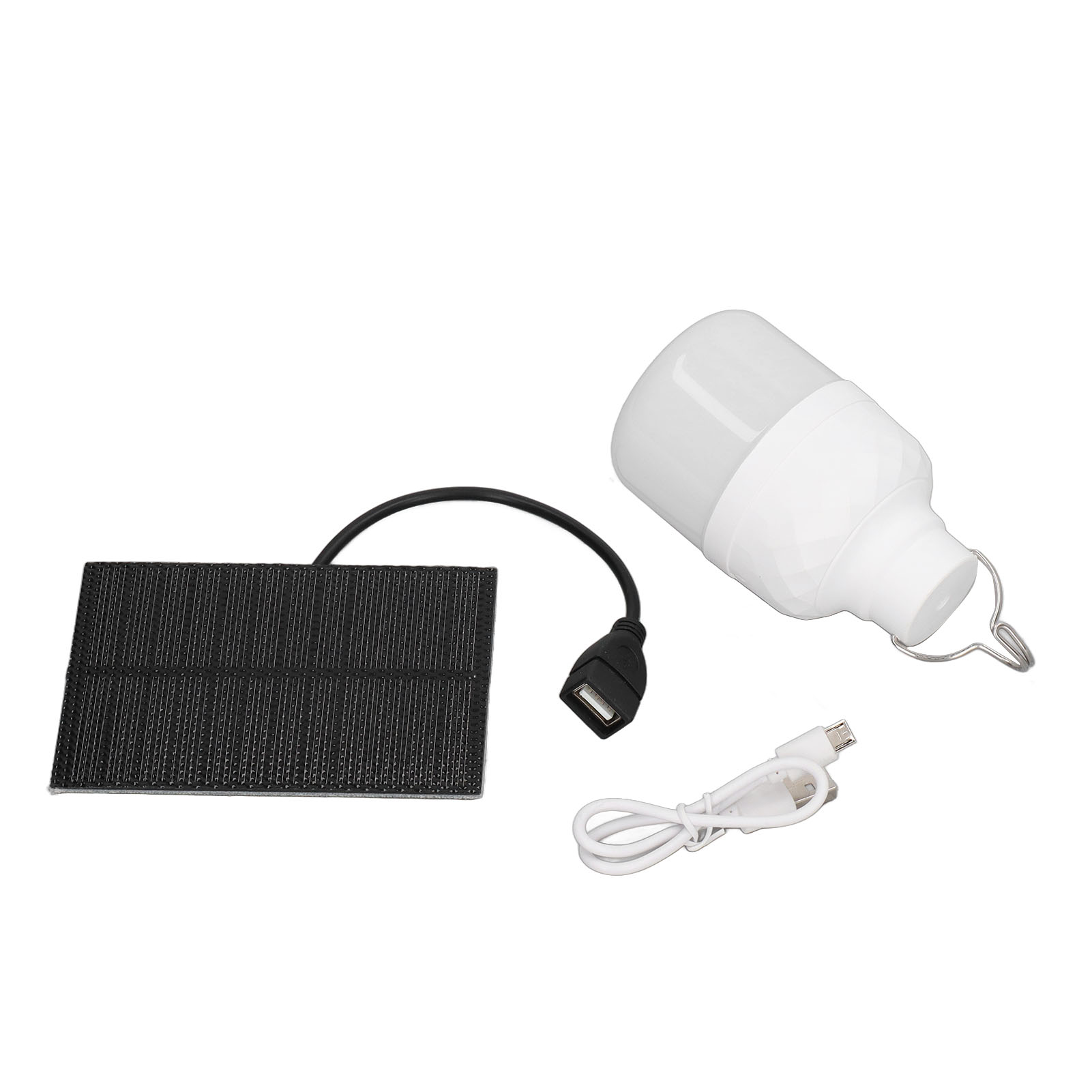 Solarbetriebene Led-lampe 40w 5000k 1500lm Tragbare Led-lampe Mit 3w 5v Solarpanel Für Camping Und Angeln
