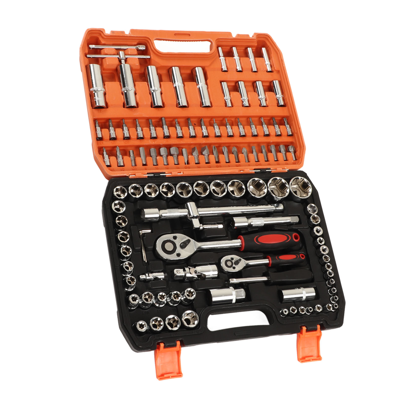 108-teiliges Set Mechanischer Reparaturwerkzeuge, Schlagschrauber-steckschlüssel-sortiment, Ratschen- Und Sechskantschlüssel, Schraubendreherbits