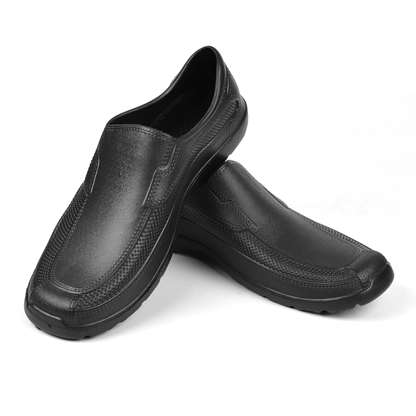 Schwarze Kochschuhe Mit Verdickter Eva-sohle, Wasserdicht Und Abriebfest, Für Drinnen Und Draußen