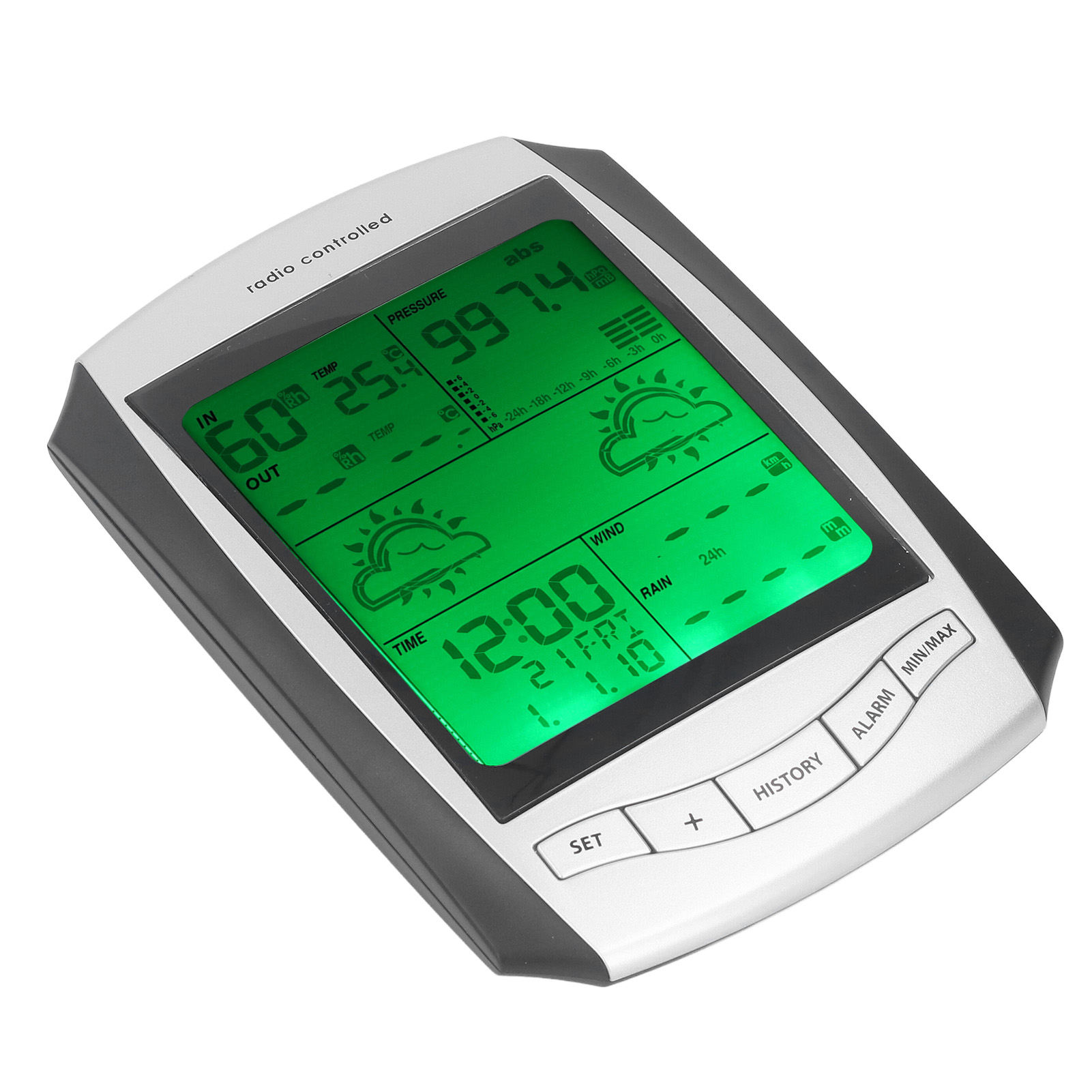 Drahtlose Wettervorhersagestation Mit Innen- Und Außenthermometer, Barometer Und Wetterberichtsfunktion (433 Mhz)
