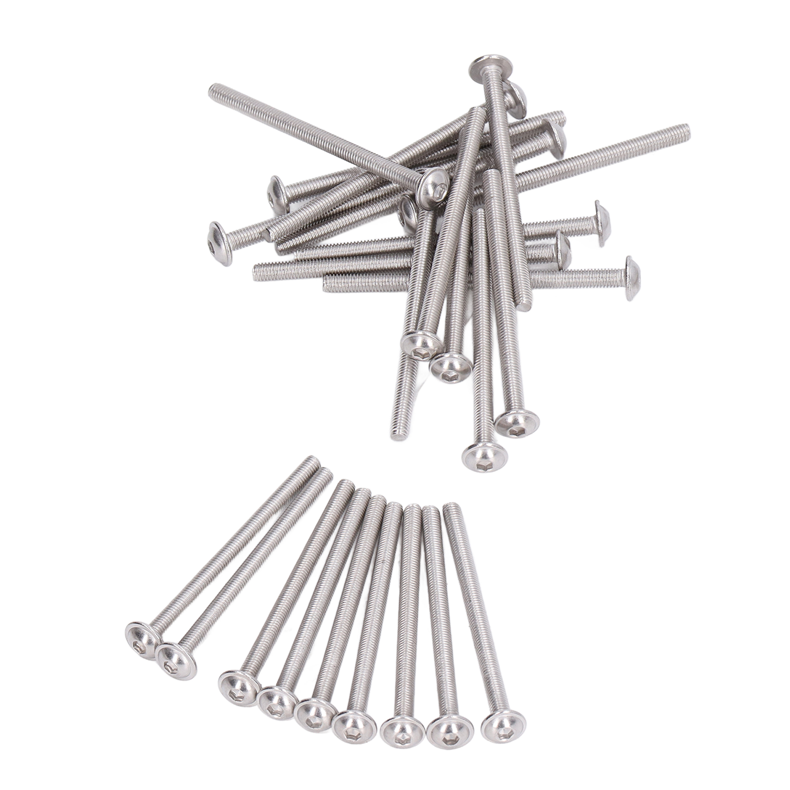 50 Stück Flanschschrauben Mit Linsenkopf, A2-70 Edelstahl, Linsenkopf-innensechskantschrauben, Set M3x45 Mm